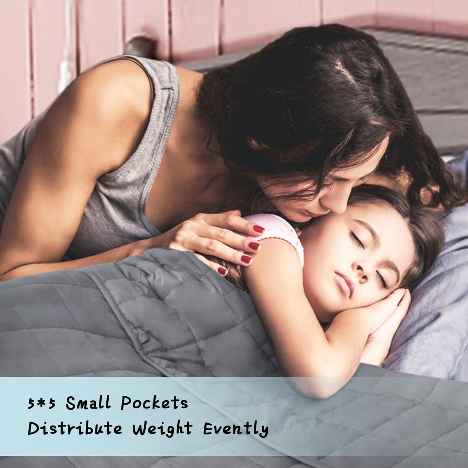 Manta con peso CYMULA 2.24 kg 36x48 cm para niños - Microfibra