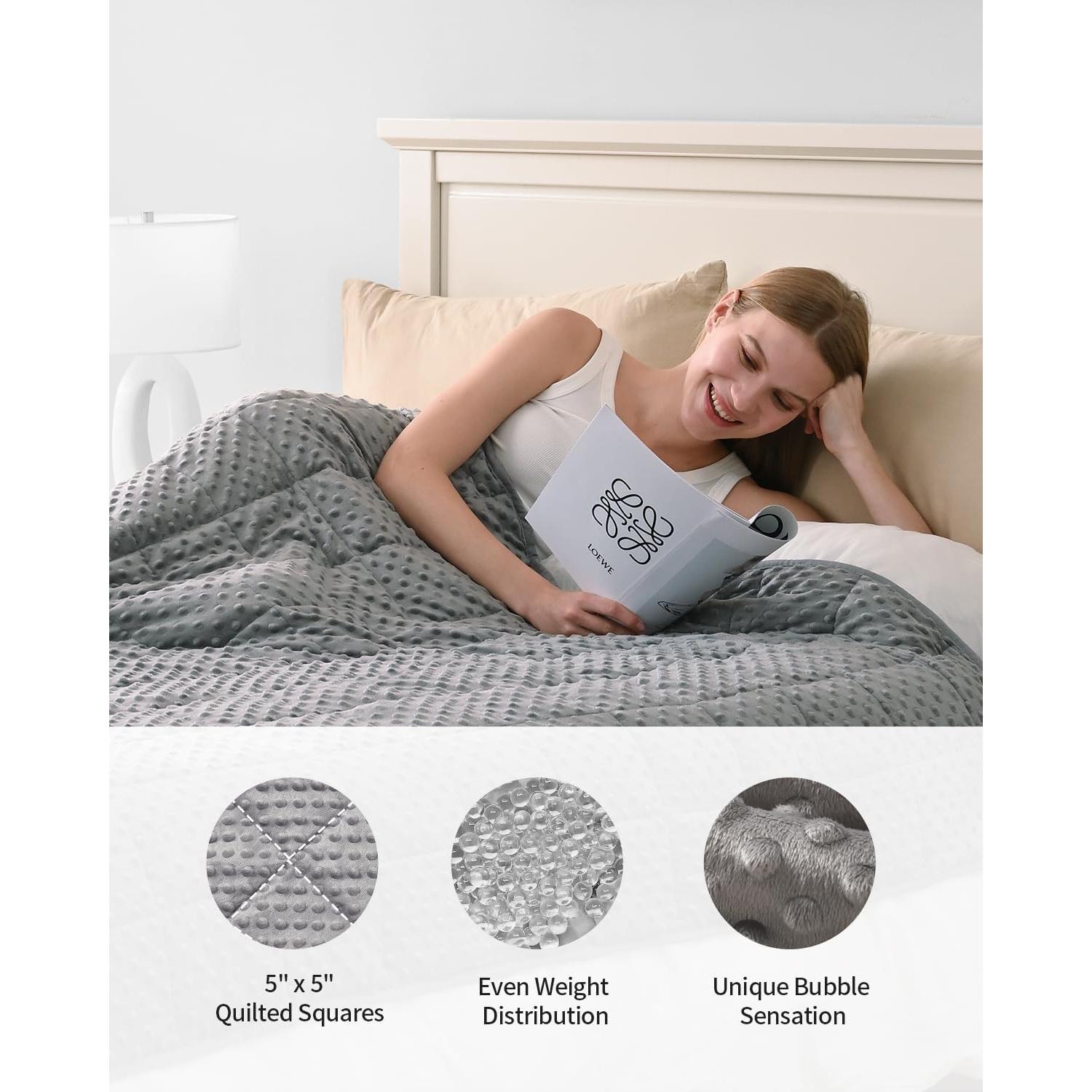 Manta con peso Mr. Sandman 60x80 cm 6.8 kg gris para adultos