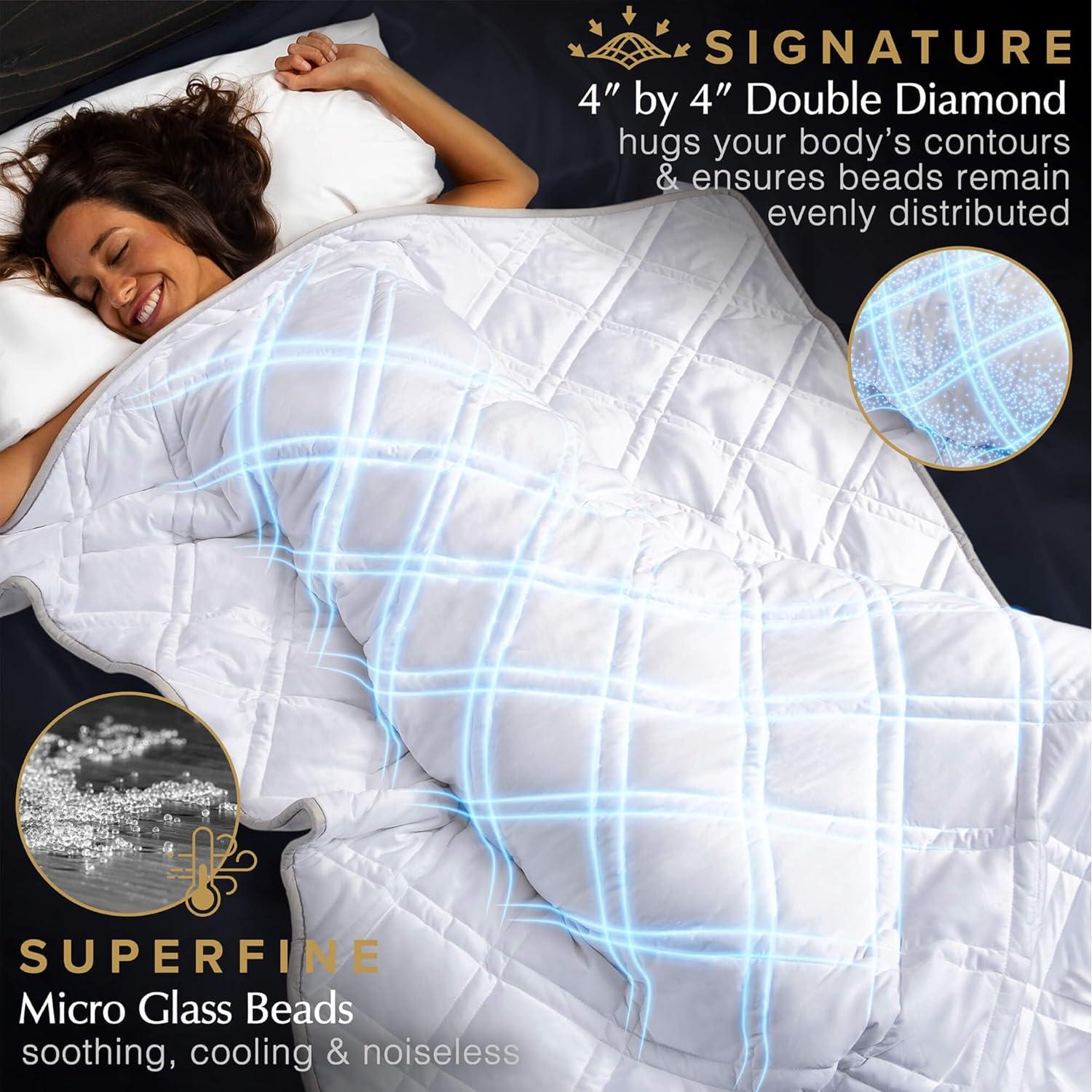 Manta con peso Aricove 5.4 kg 122x183 cm Blanca Suave