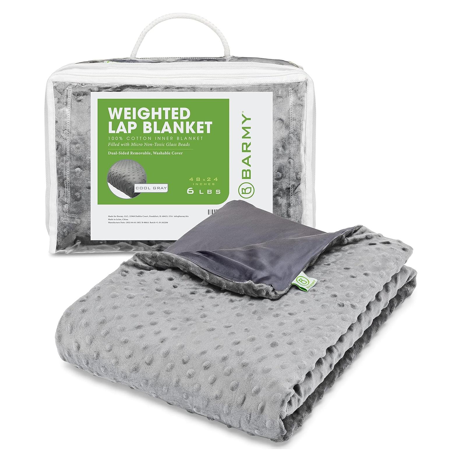 Manta con peso BARMY 122x61 cm 2.7 kg Gris fresco