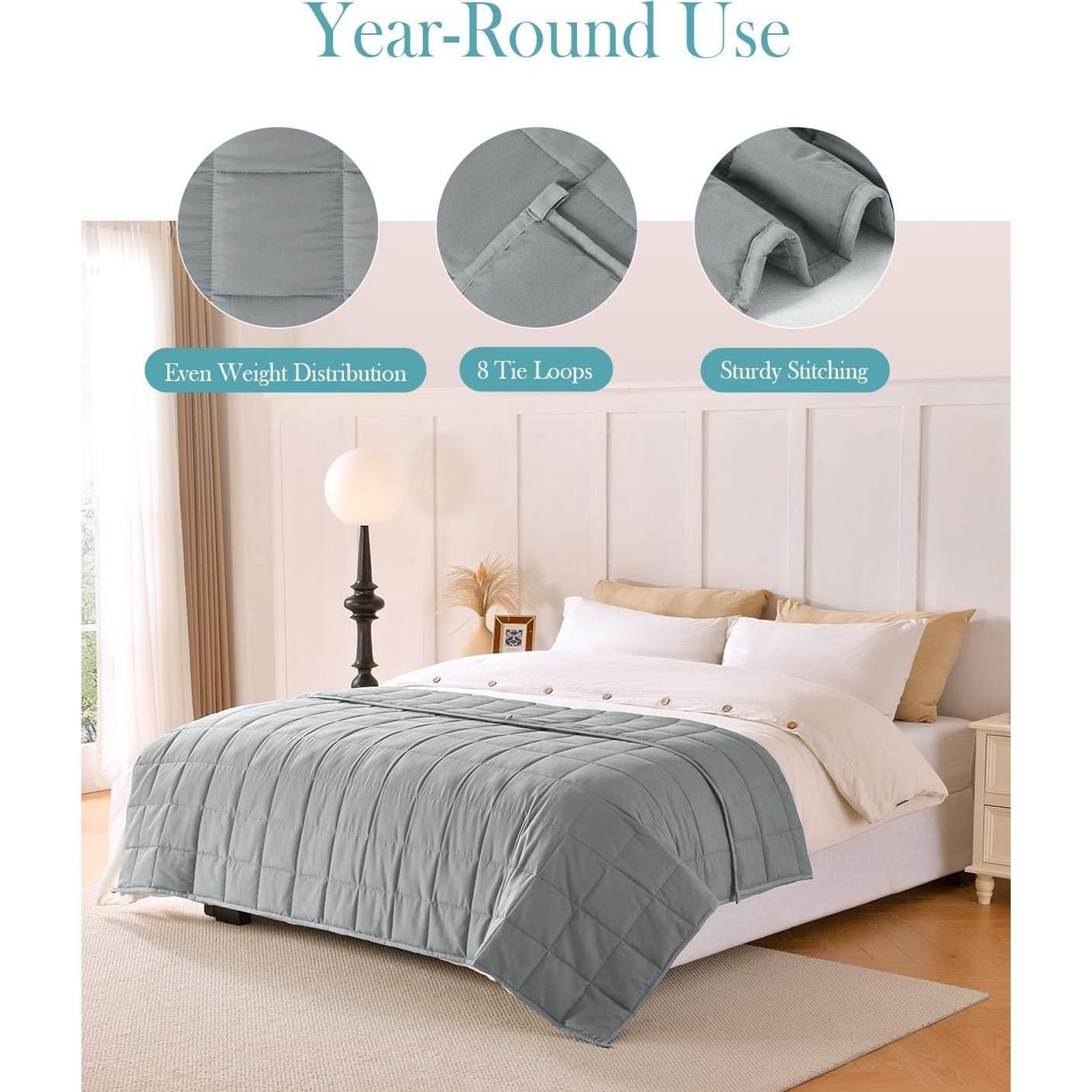 Manta con peso Topblan 5.4kg 122x183cm Gris Transpirable