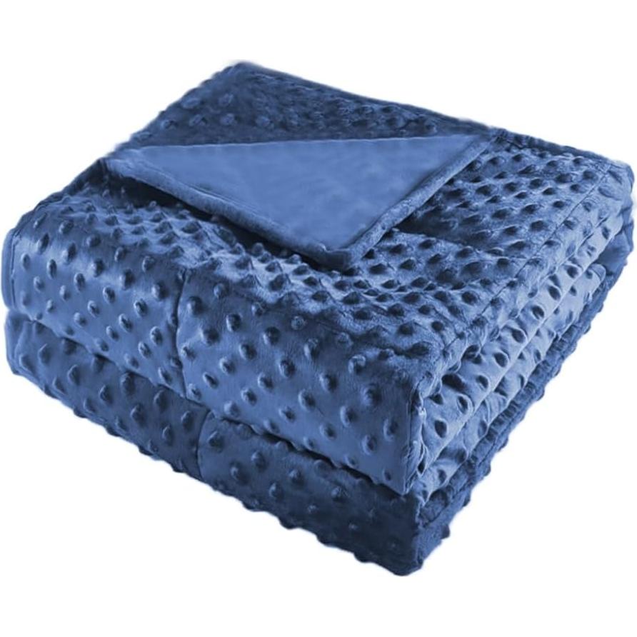 Manta con Peso Reversible ALANSMA 4.54kg Azul 48x72cm