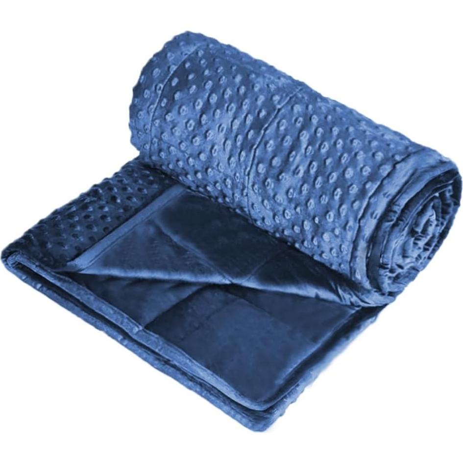 Manta con Peso Reversible ALANSMA 4.54kg Azul 48x72cm