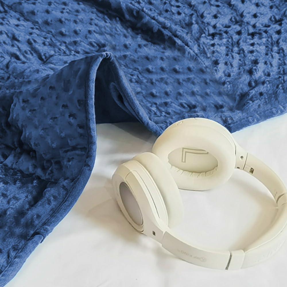 Manta con Peso Reversible ALANSMA 4.54kg Azul 48x72cm