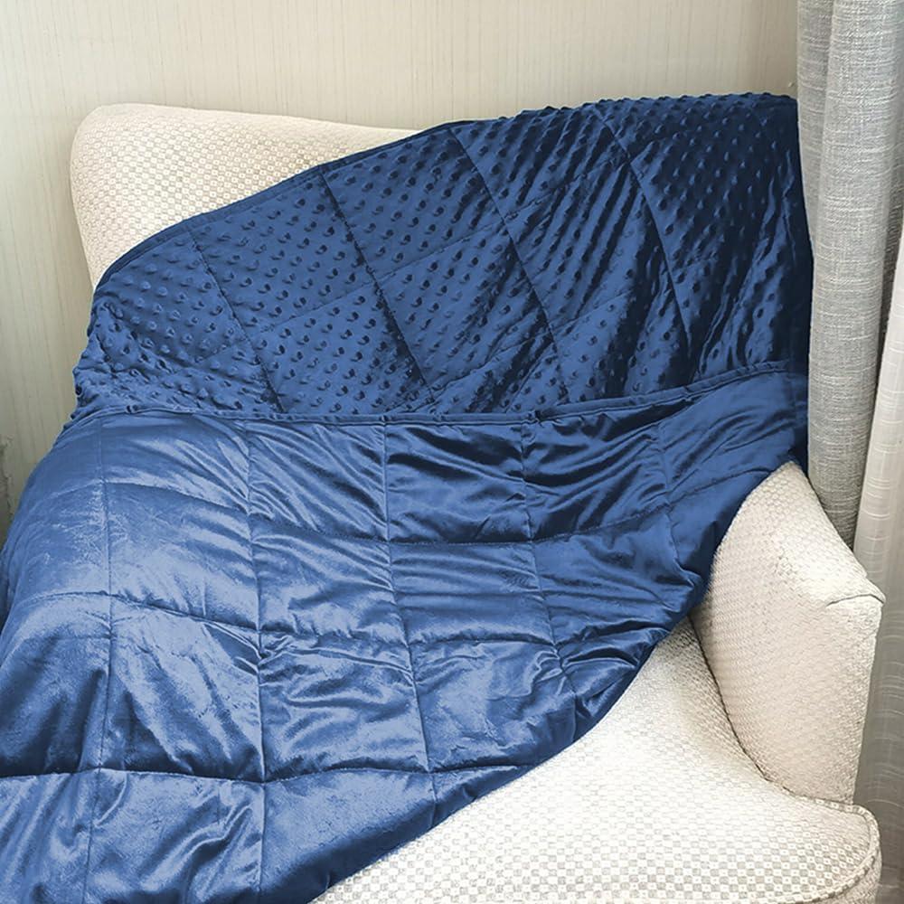 Manta con Peso Reversible ALANSMA 4.54kg Azul 48x72cm