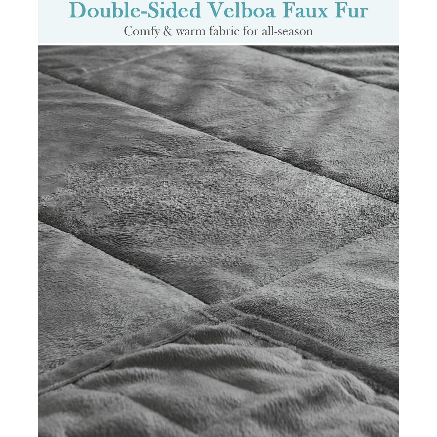 Manta con peso Topblan 6.8kg 122x183cm gris suave