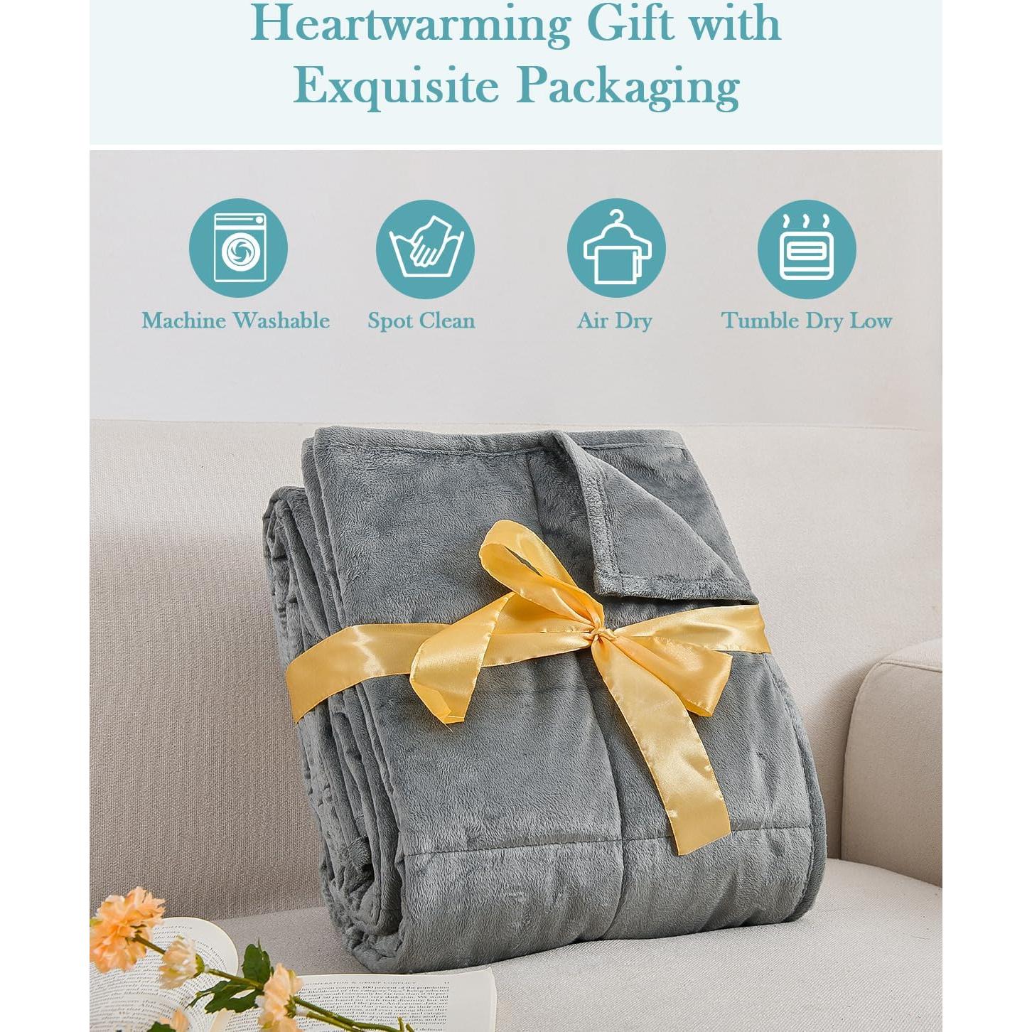 Manta con peso Topblan 6.8kg 122x183cm gris suave