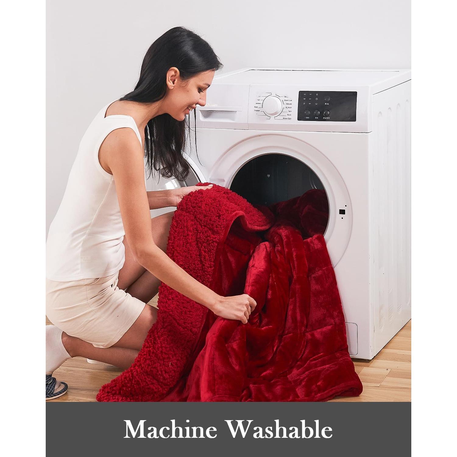 Manta con peso Topblan 6.8kg Sherpa Burdeos 152x203 cm