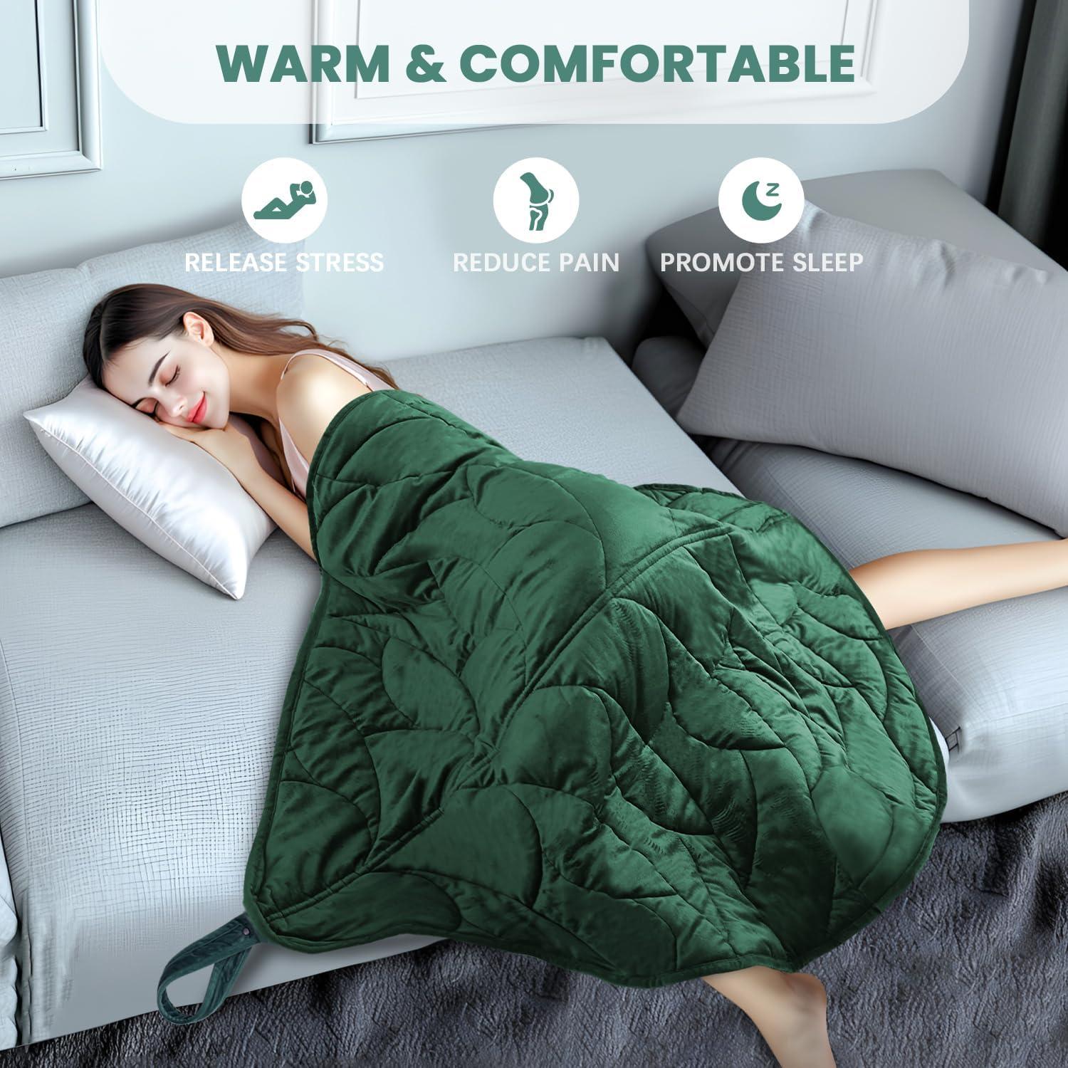 Manta con peso KAWBIYJ 3.18 kg 101.6x177.8 cm Verde