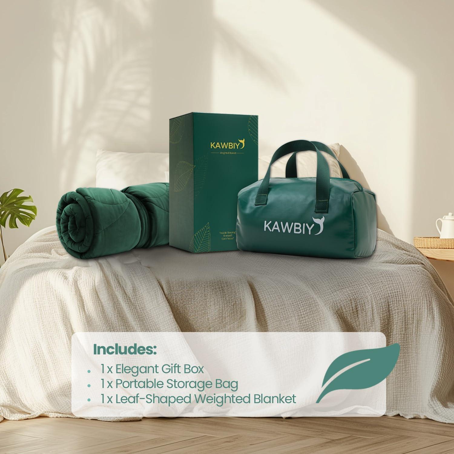 Manta con peso KAWBIYJ 3.18 kg 101.6x177.8 cm Verde