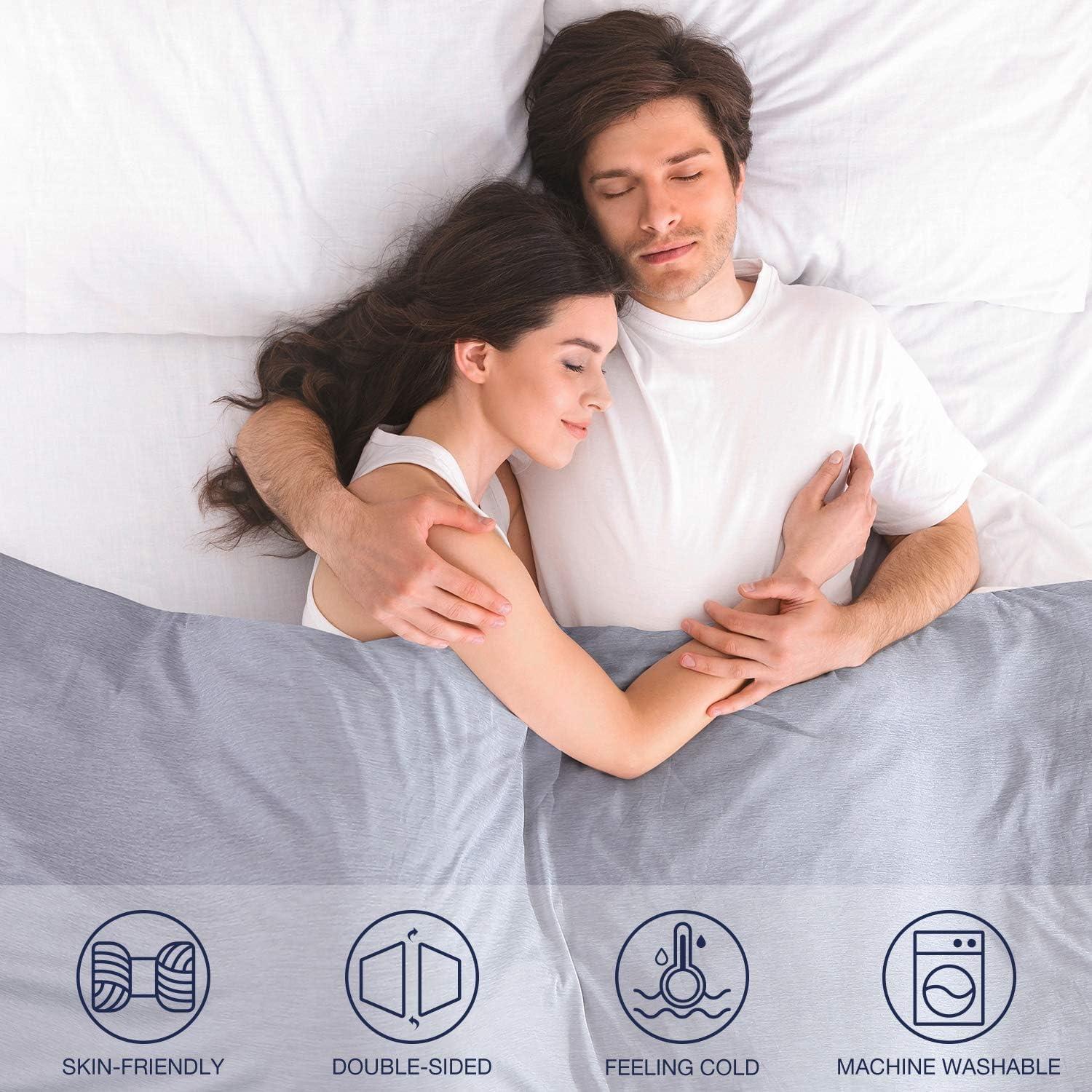 Funda de Manta con Peso EXQ Home 104x152 cm Gris Lavable