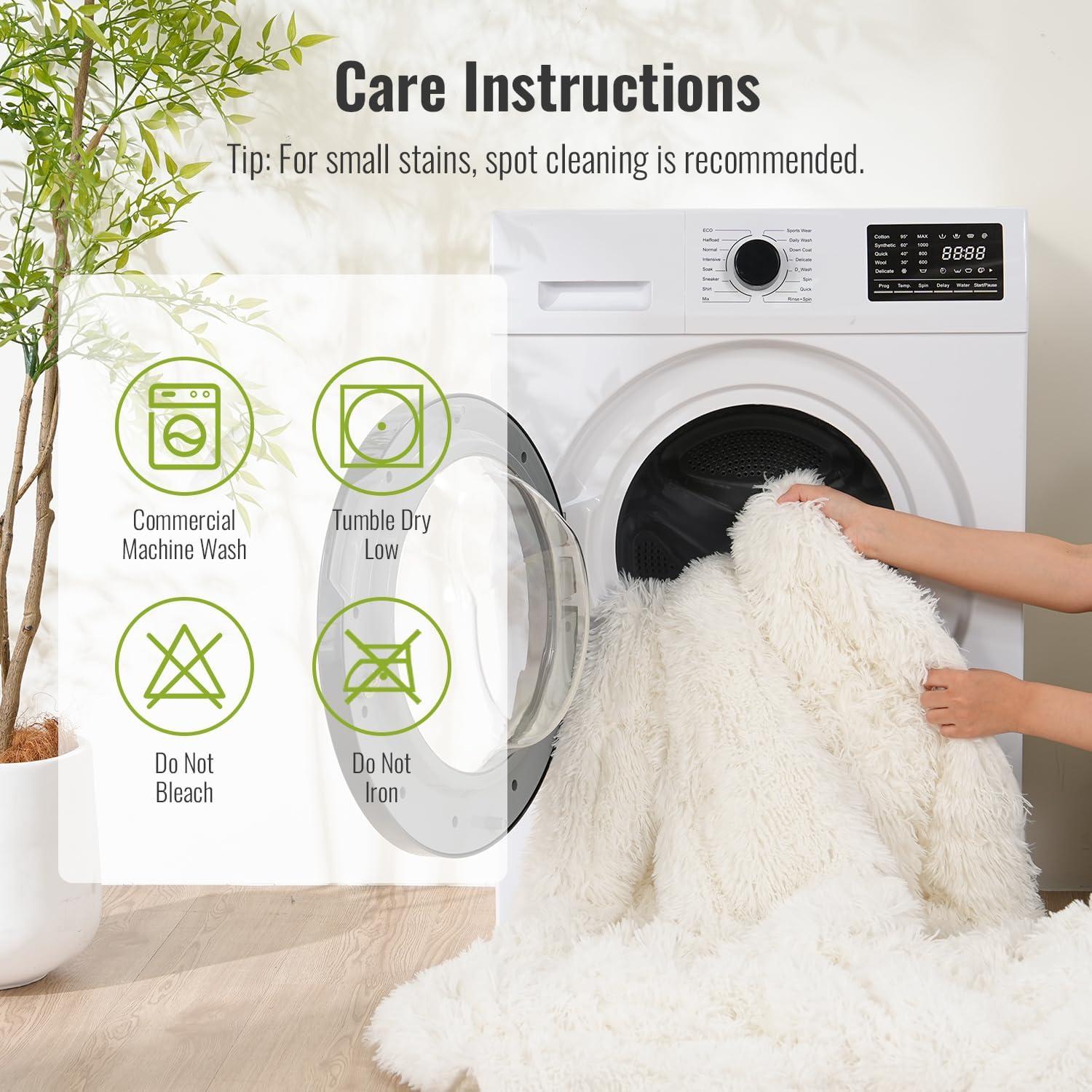 Manta con peso Uttermara 48x72 cm, pelaje sintético crema