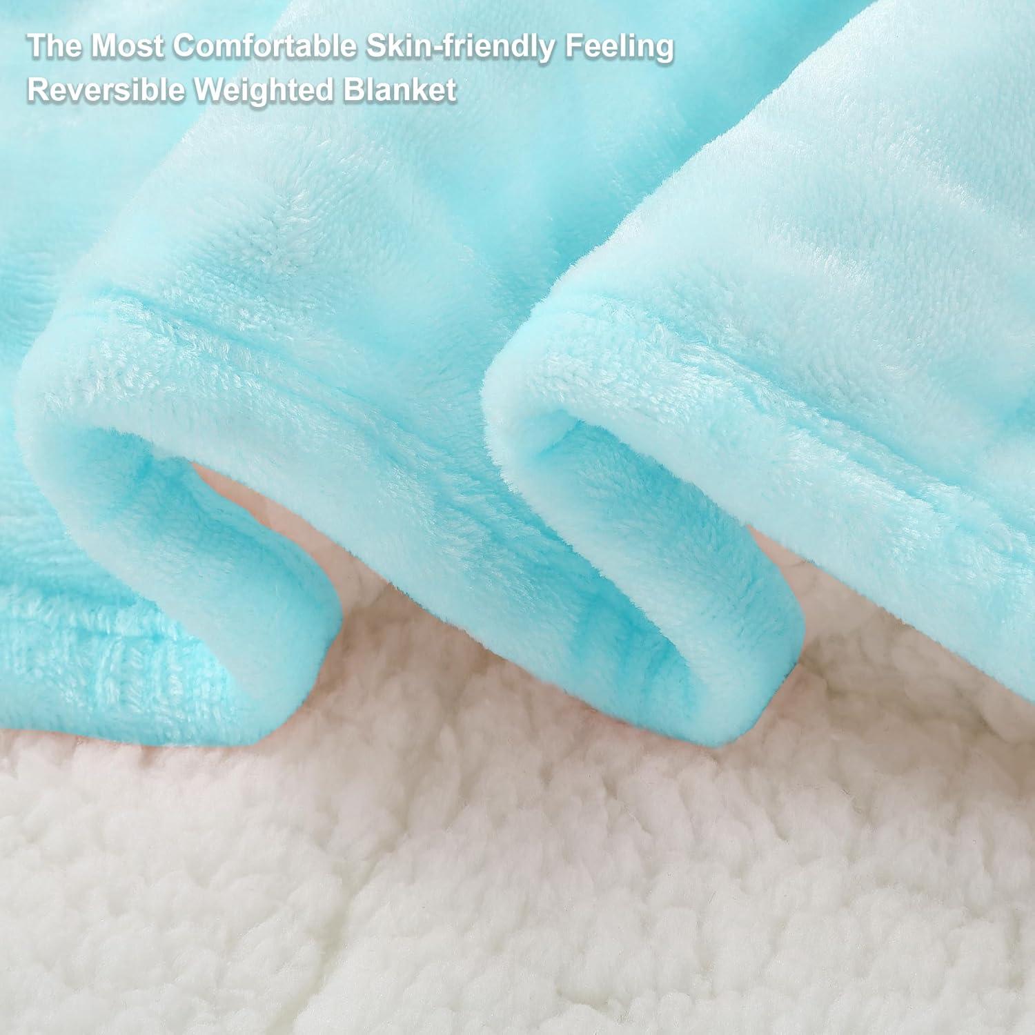 Manta con Peso Alomidds 6.8kg 60x80cm Aqua Sherpa Franela