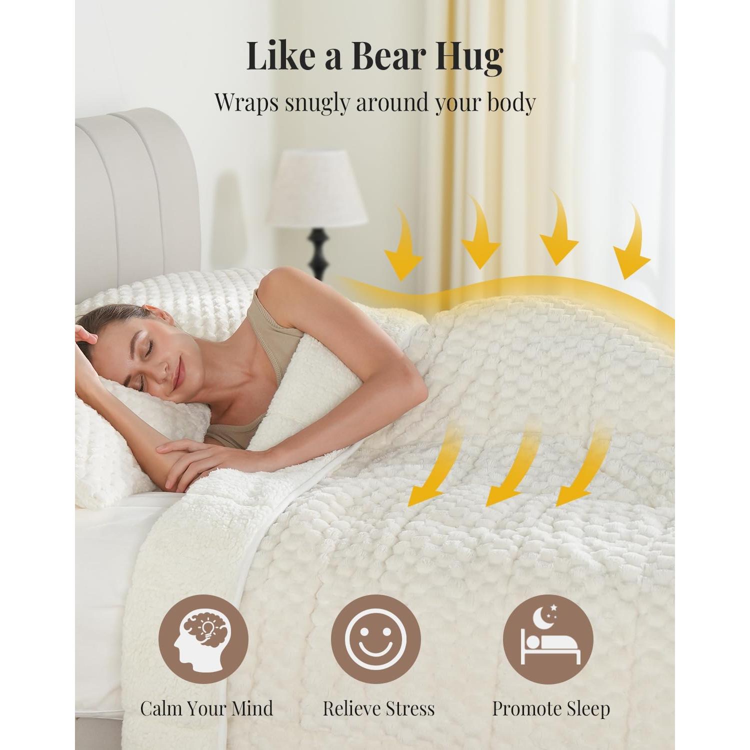 Manta con peso Topblan 122x183 cm 6.8 kg Crema Doble Cara