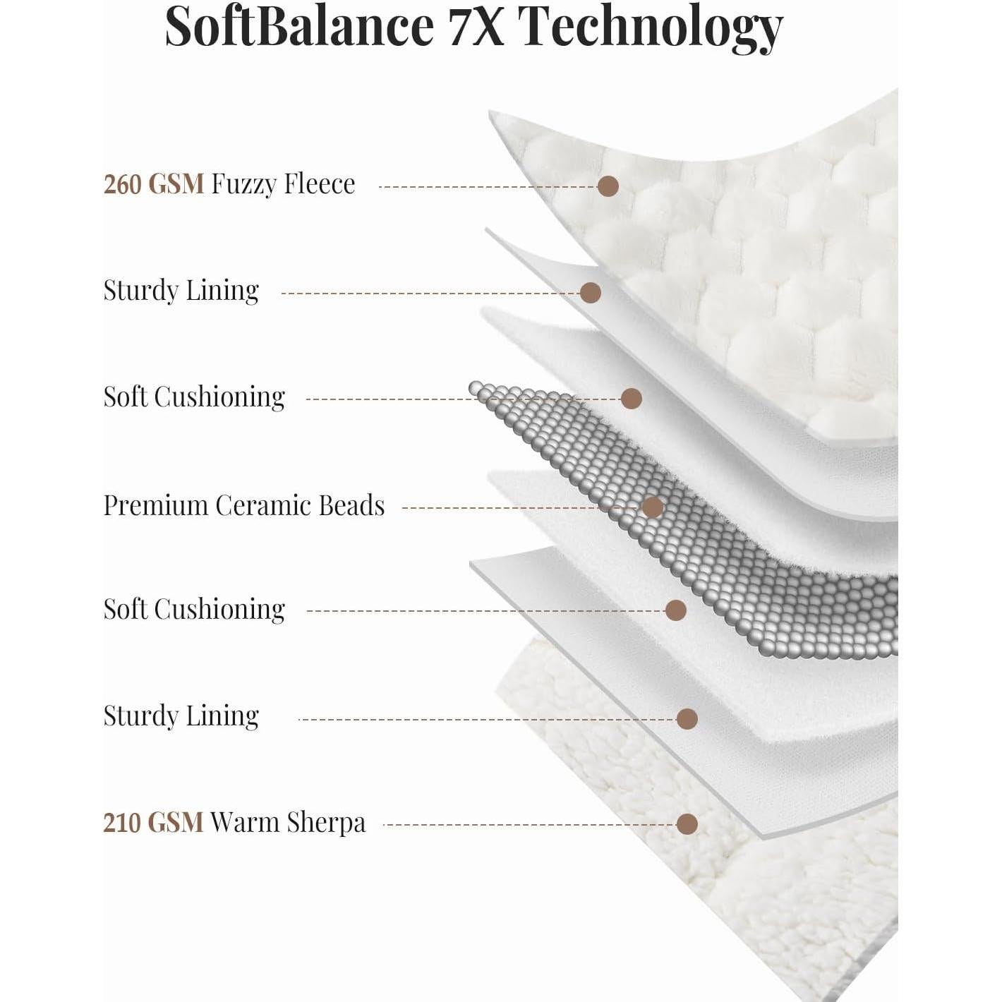 Manta con peso Topblan 122x183 cm 6.8 kg Crema Doble Cara
