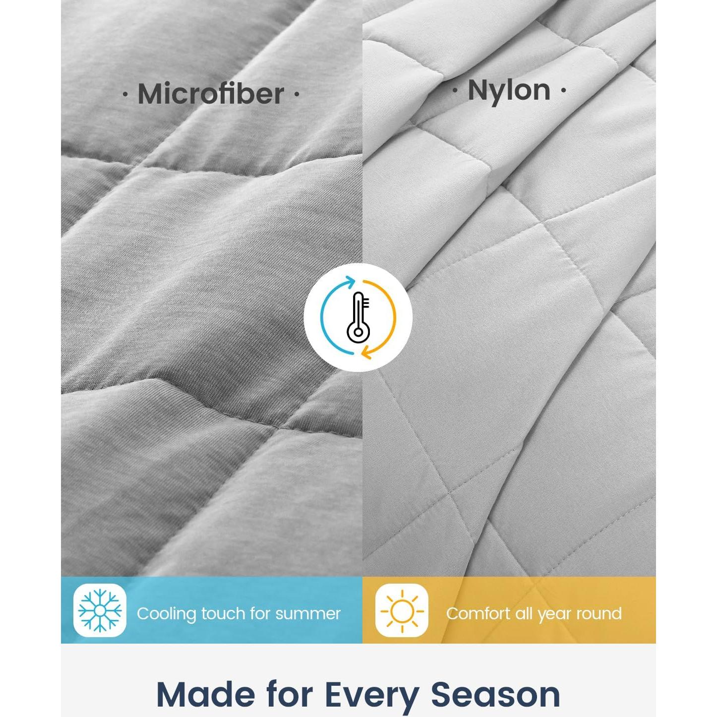 Manta con peso Drewin 6.8kg 152x203cm Gris Microfibra