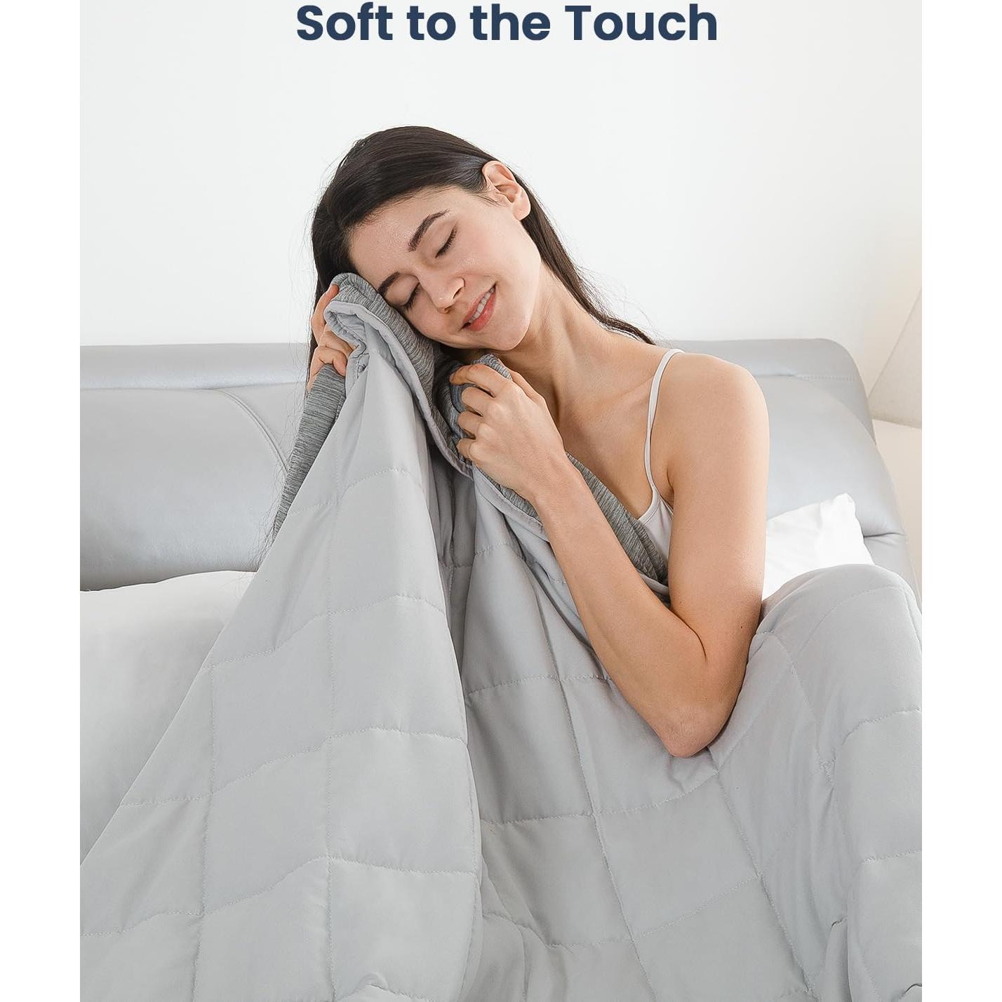 Manta con peso Drewin 6.8kg 152x203cm Gris Microfibra