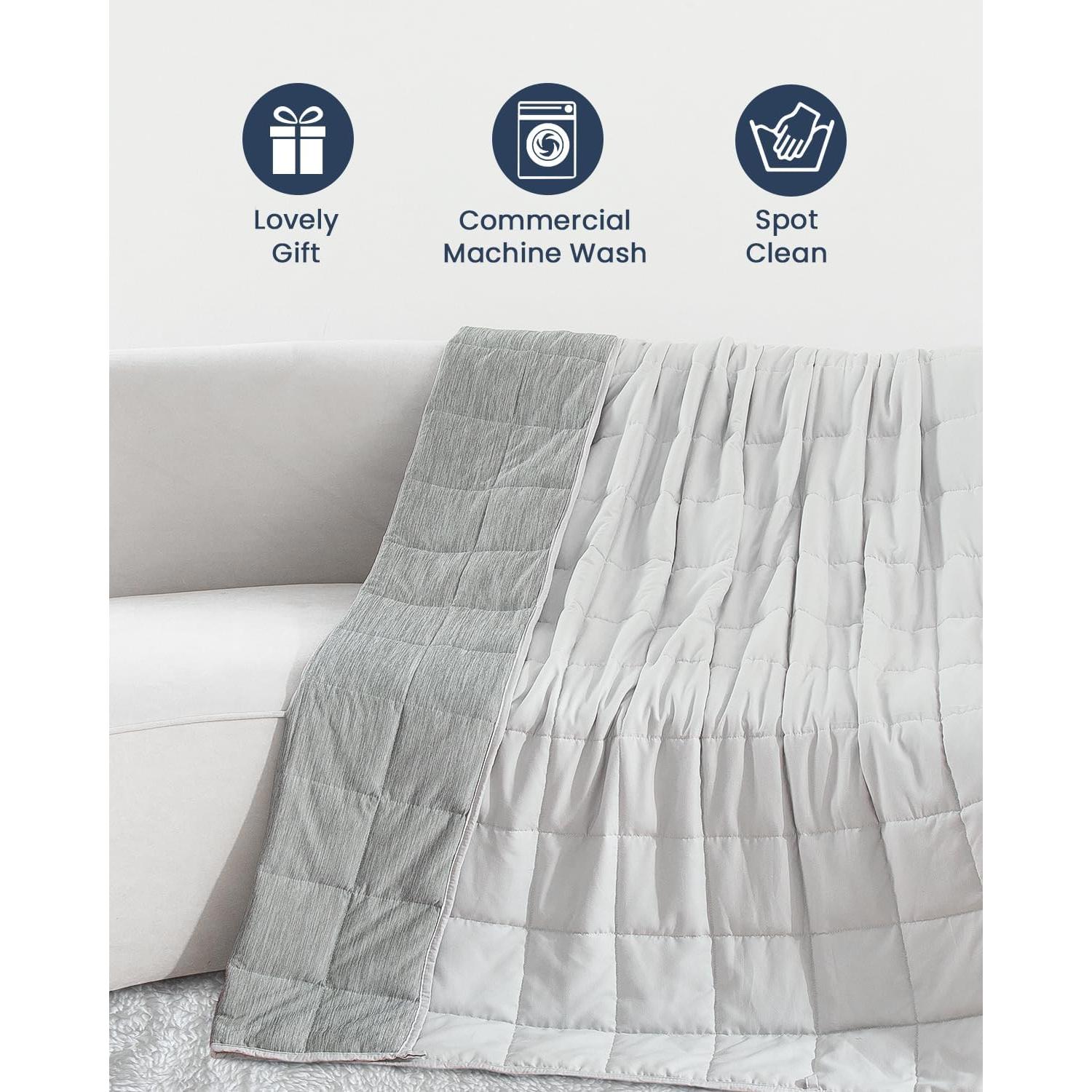 Manta con peso Drewin 6.8kg 152x203cm Gris Microfibra