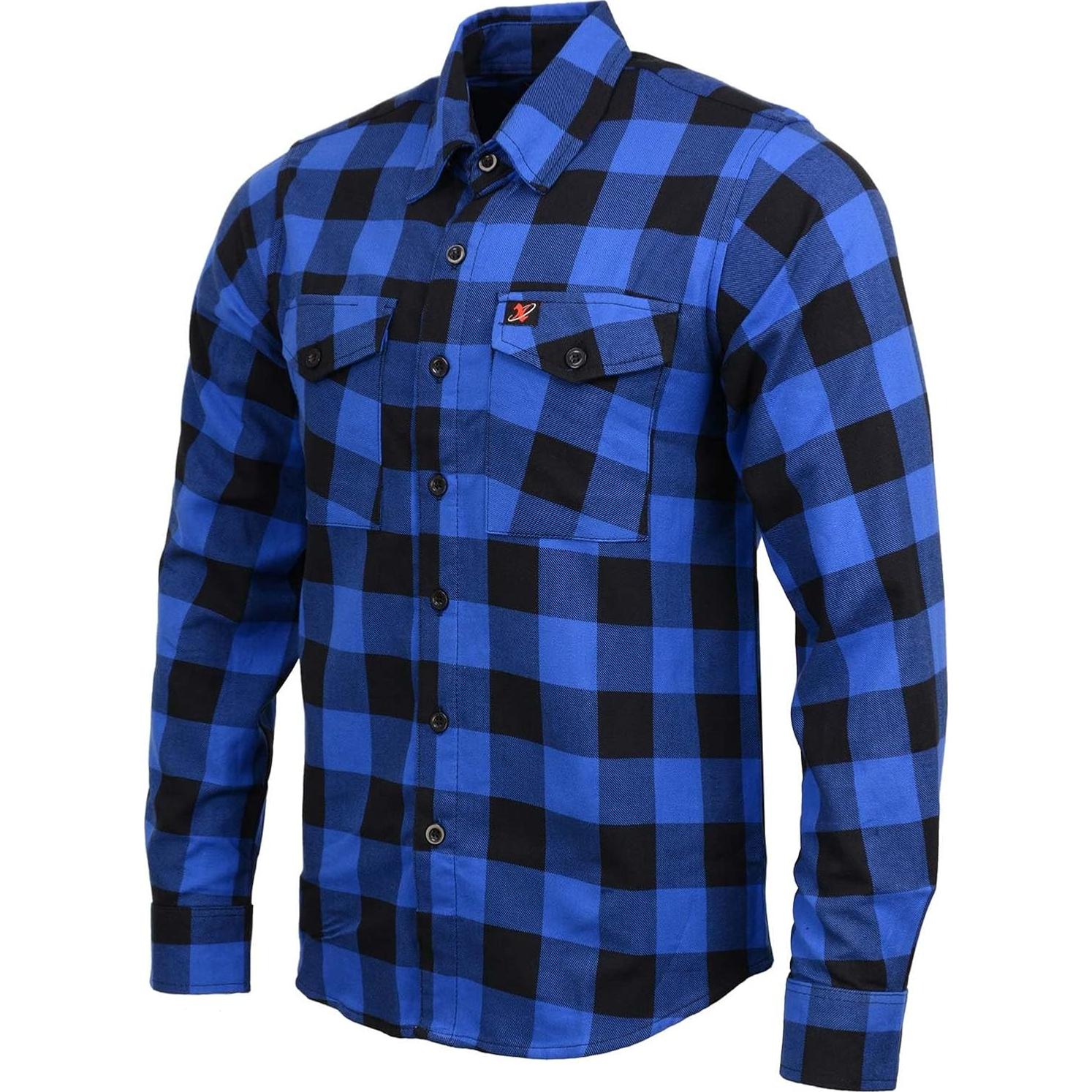 Camisa de Franela a Cuadros Hombre Milwaukee Leather Azul