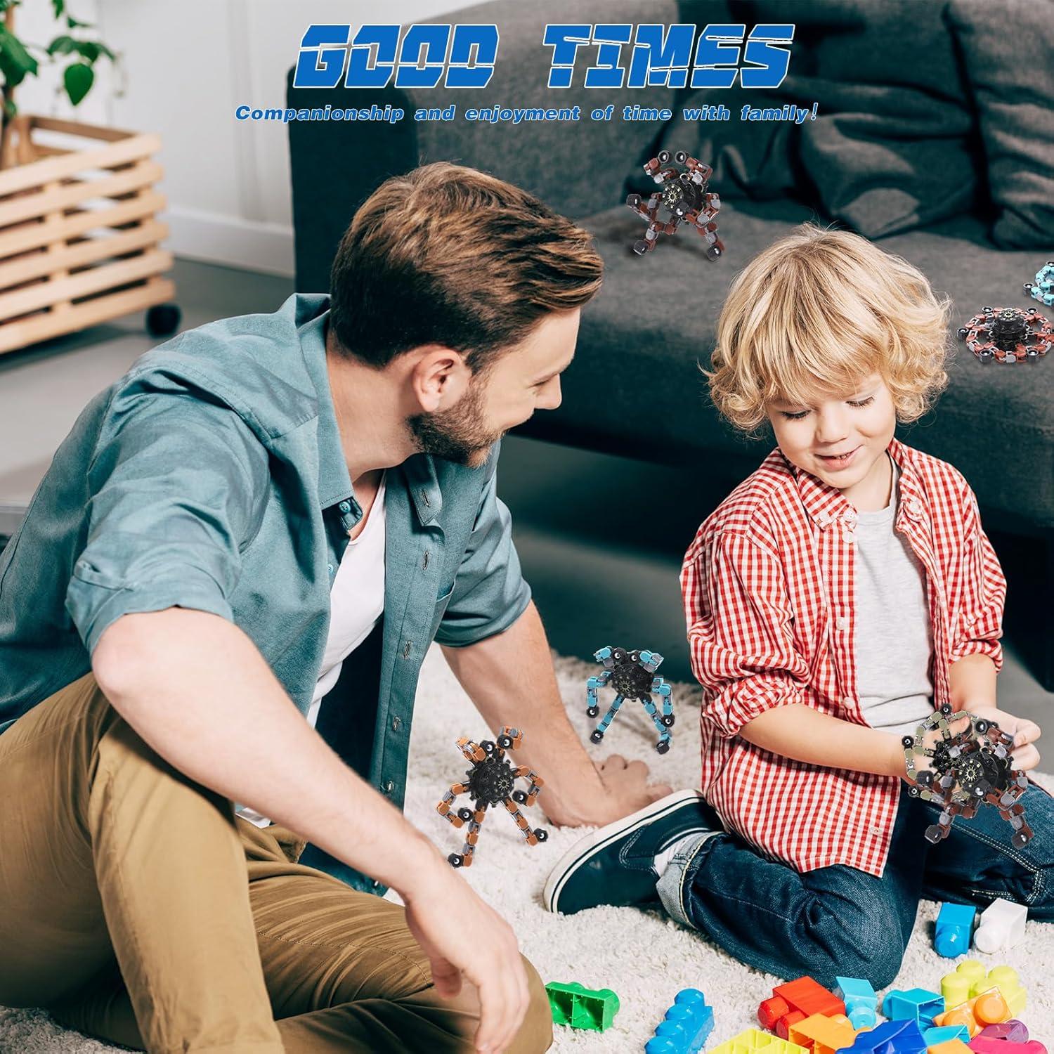 Set de 6 Spinners Antiestrés Transformables Foilswirl