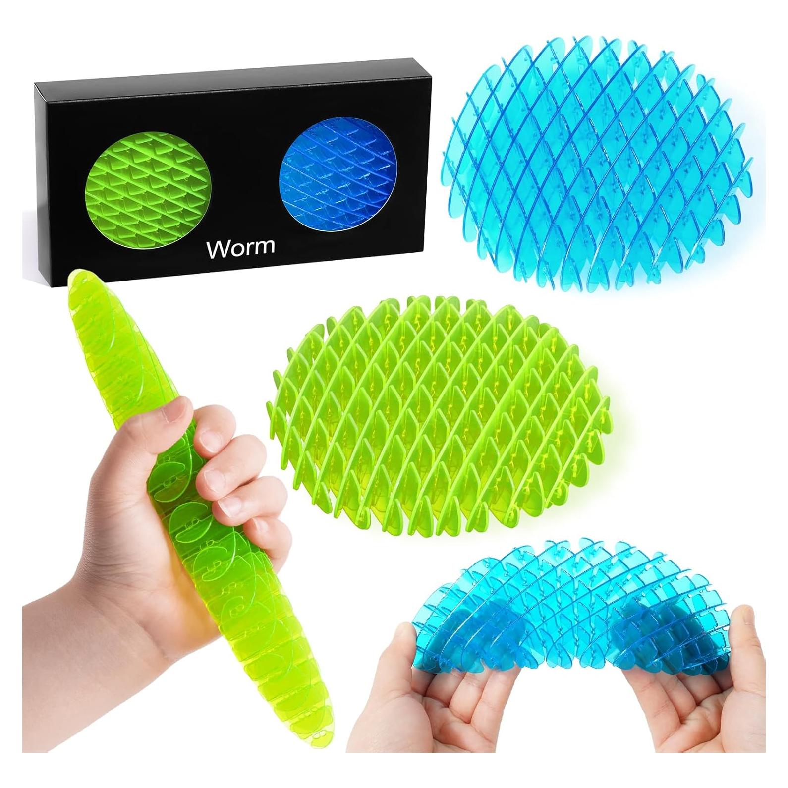 Juguete Antiestrés Yisryerow - Paquete de 2 Pequeños Verde y Azul