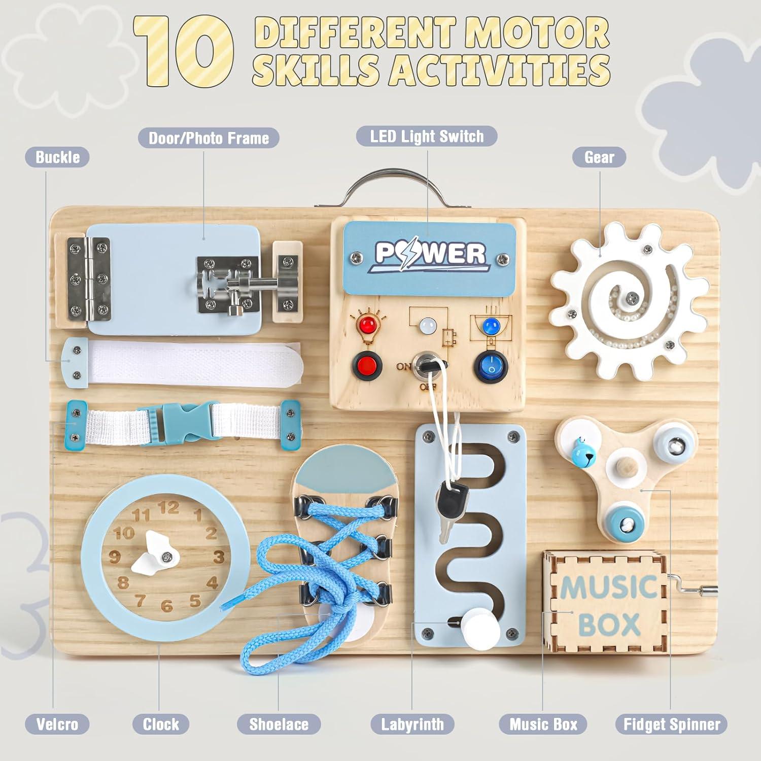 Tablero Ocupado Montessori Joyreal con Luces LED 24.68x33.69cm