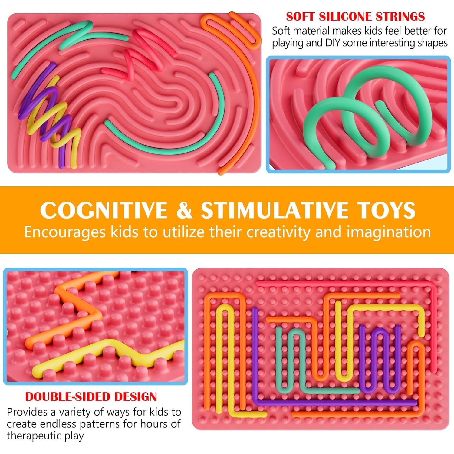 Tablero Sensorial Antiestrés SPKWIS Rosa 16.5x11.2cm para Niños