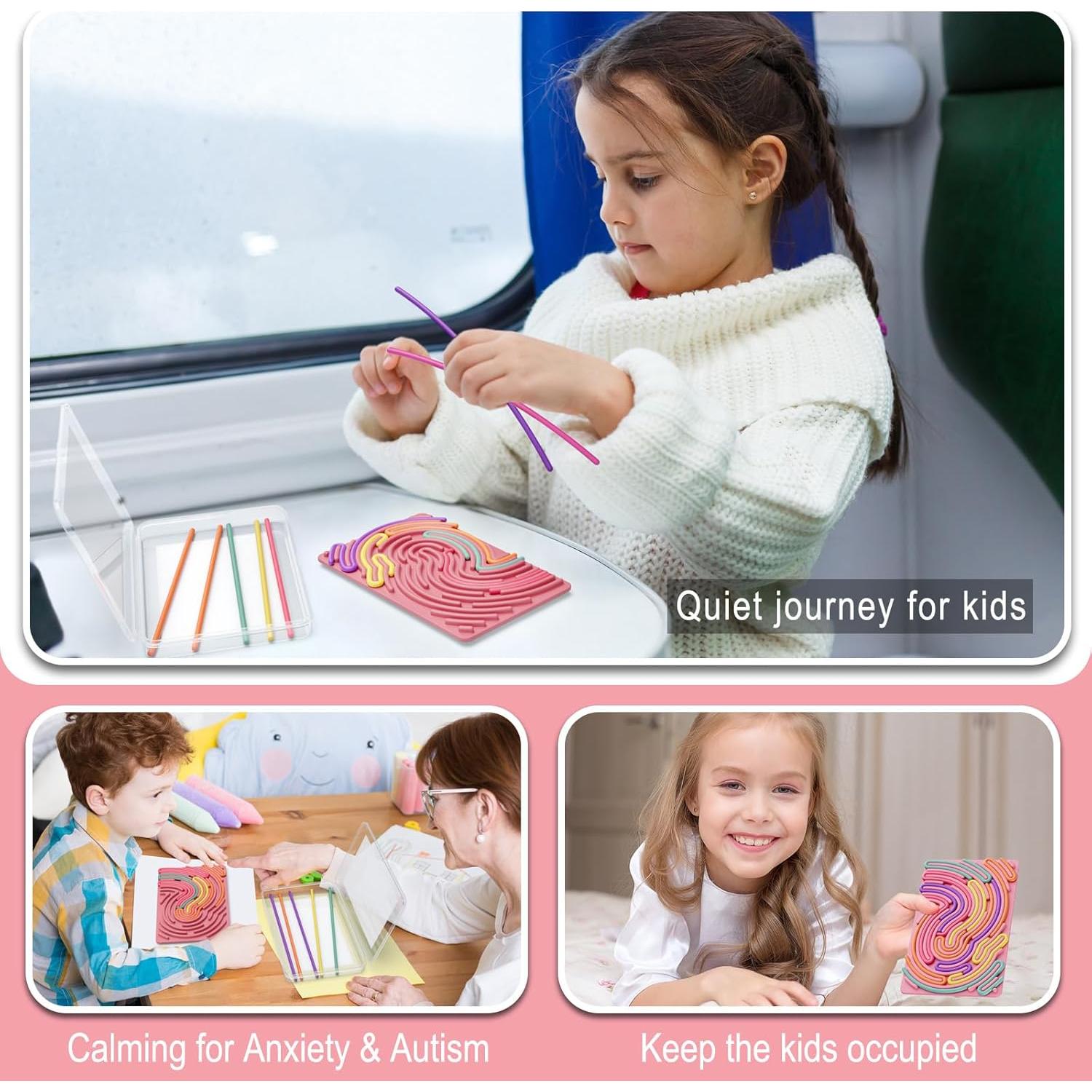 Tablero Sensorial Antiestrés SPKWIS Rosa 16.5x11.2cm para Niños