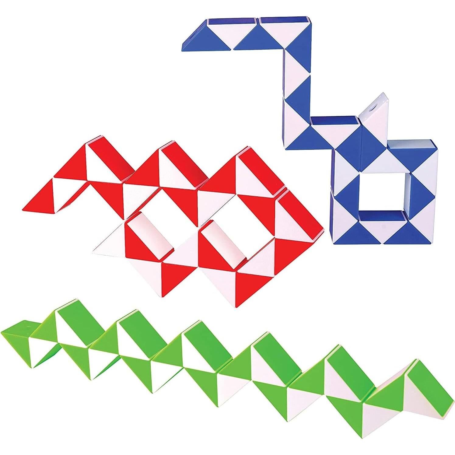 Cubos de Puzle Serpiente Fidget Neliblu - Paquete de 3 Colores