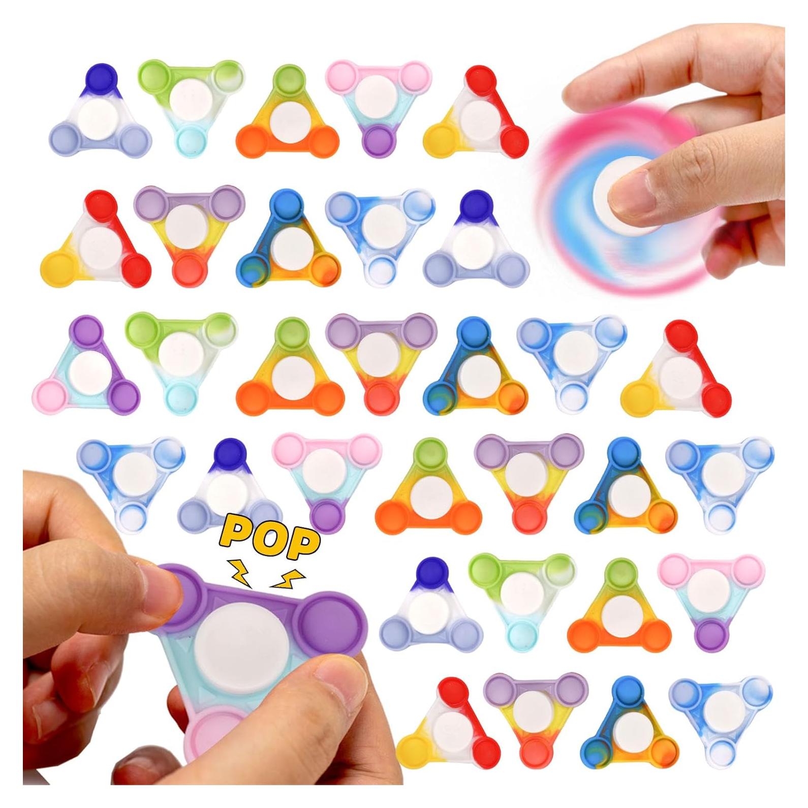 48 Fidget Spinners Coloridos YAKHAN - Juguetes Sensoriales Antiestrés
