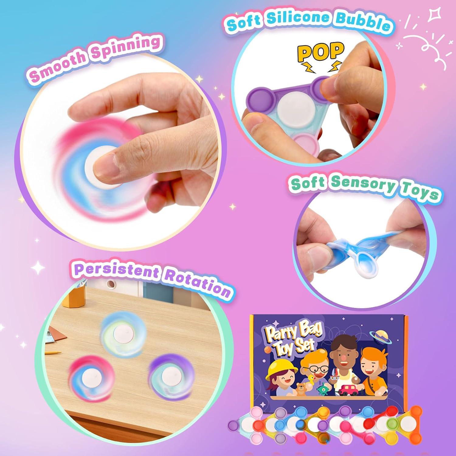 48 Fidget Spinners Coloridos YAKHAN - Juguetes Sensoriales Antiestrés