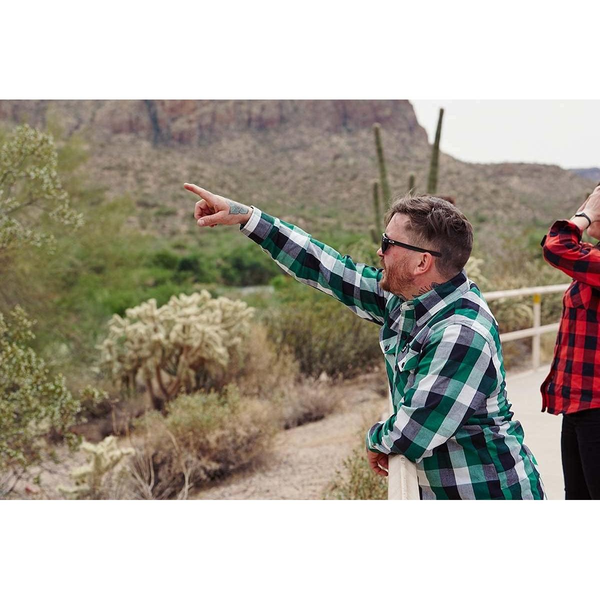 Camisa de Cuadros de Algodón Milwaukee Leather Manga Larga