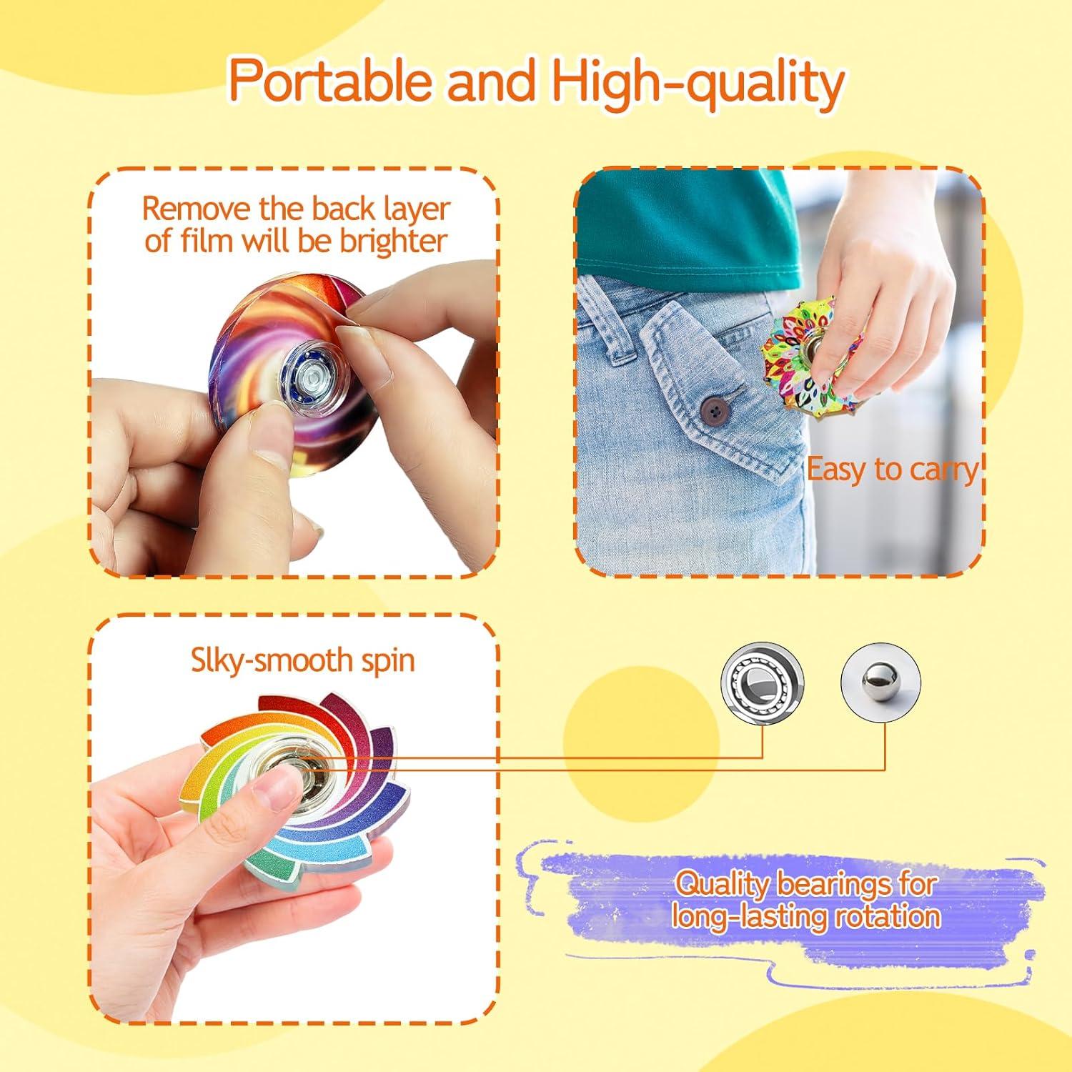 Paquete de 40 Juguetes Fidget Spinner MYREQIA - Alivio de Estrés