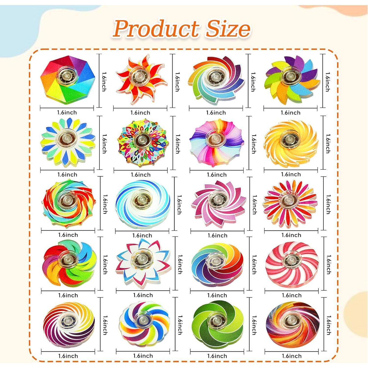 Paquete de 40 Juguetes Fidget Spinner MYREQIA - Alivio de Estrés