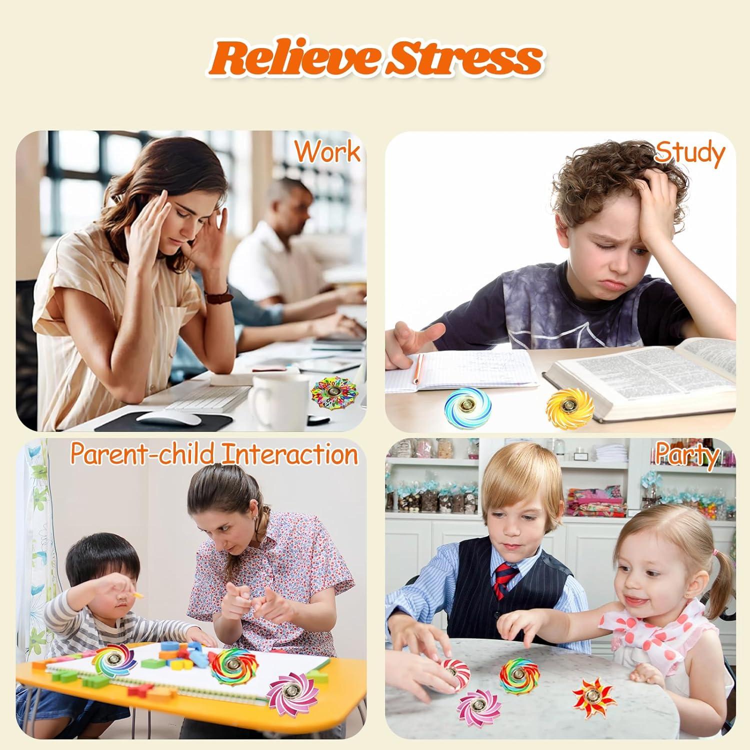 Paquete de 40 Juguetes Fidget Spinner MYREQIA - Alivio de Estrés