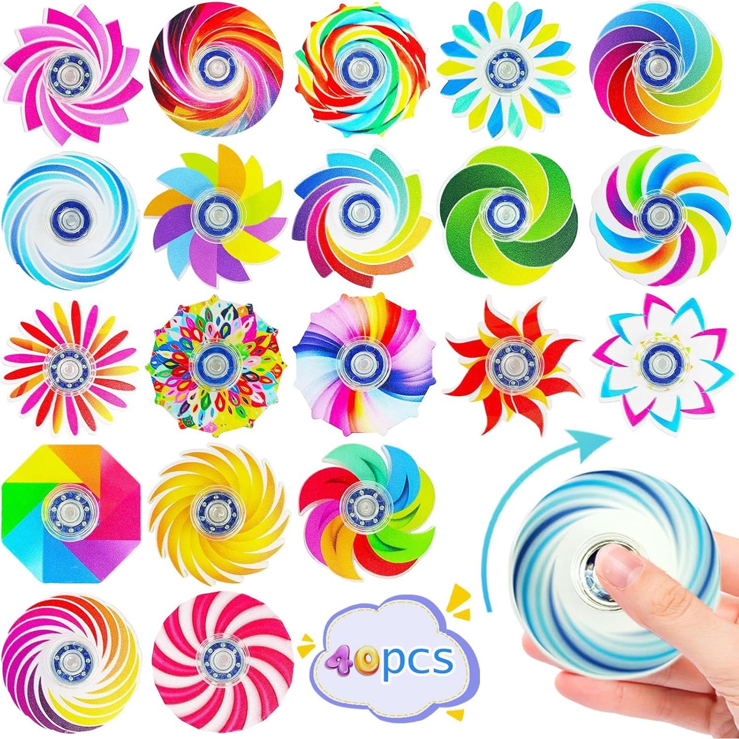 Paquete de 40 Juguetes Fidget Spinner MYREQIA - Alivio de Estrés