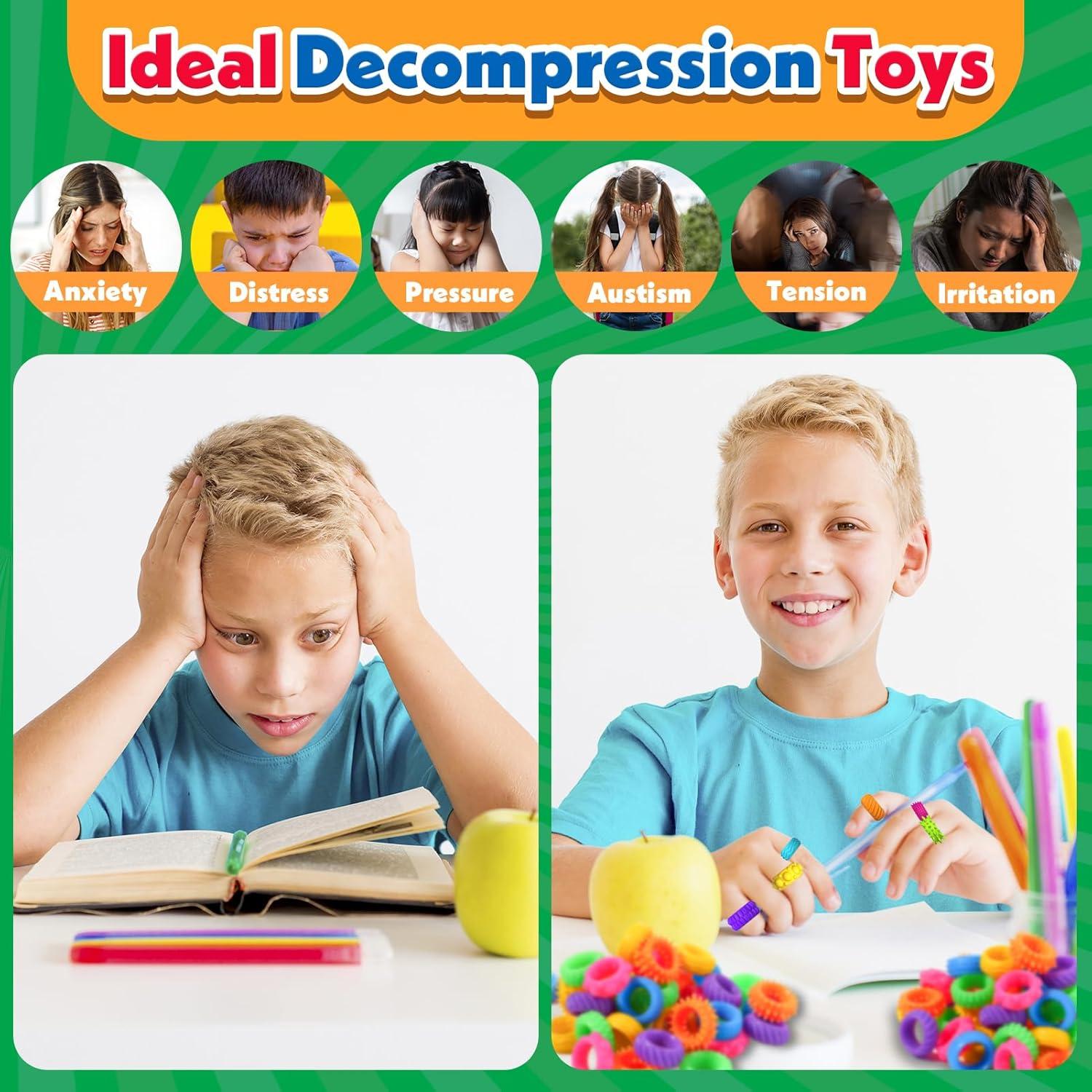 Anillos Sensoriales Antiestrés KLT - Paquete de 50 Unidades