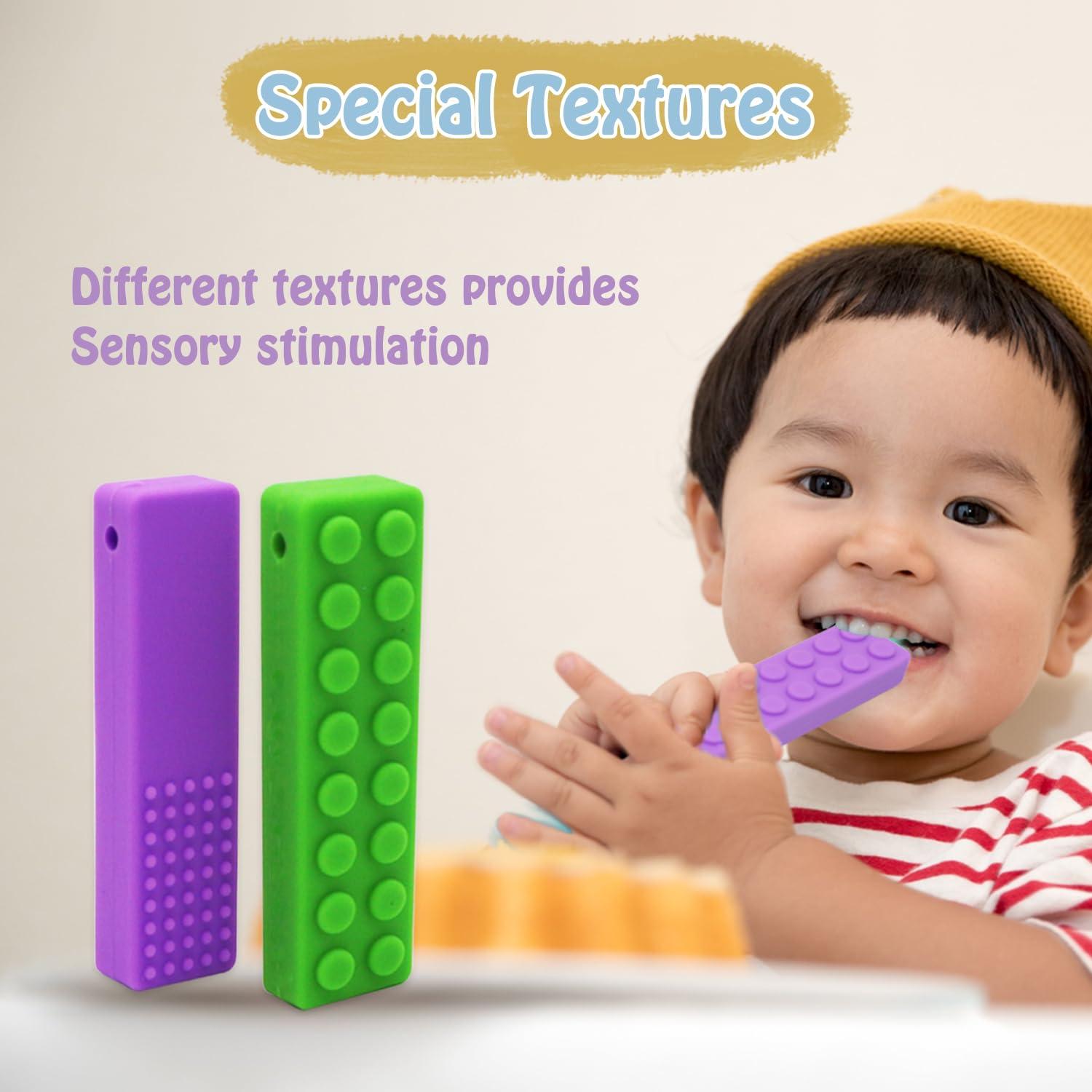 Collares Masticables Sensoriales Choneer 5PCS Silicona BPA Libre