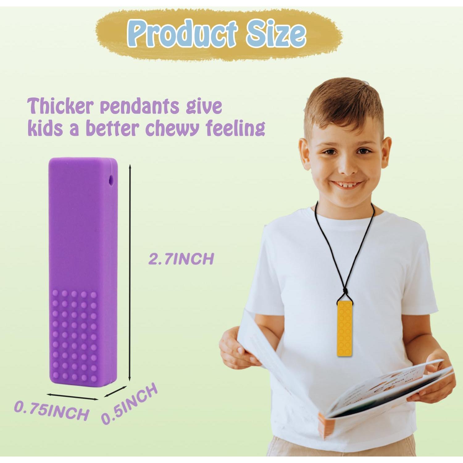 Collares Masticables Sensoriales Choneer 5PCS Silicona BPA Libre