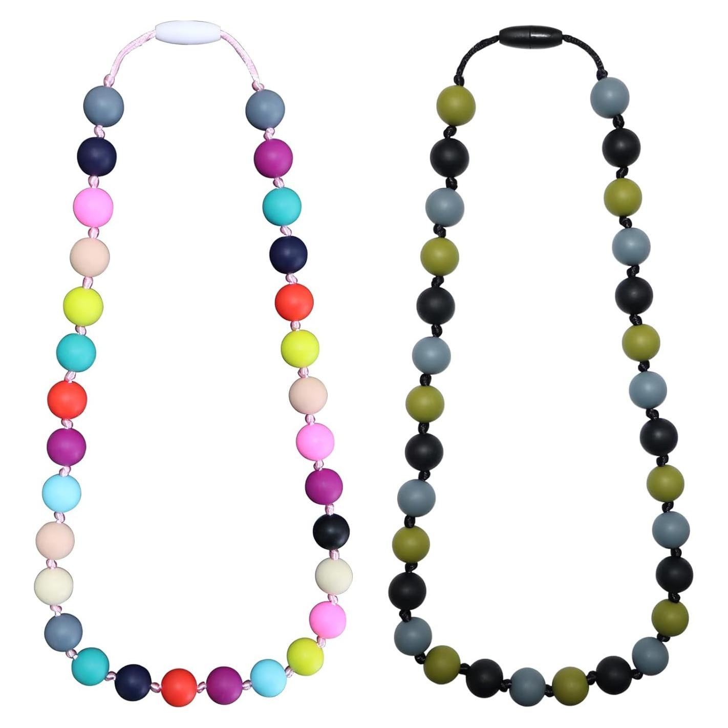 Collares de Silicona Masticables Choneer para Niños Autistas - 2 Piezas