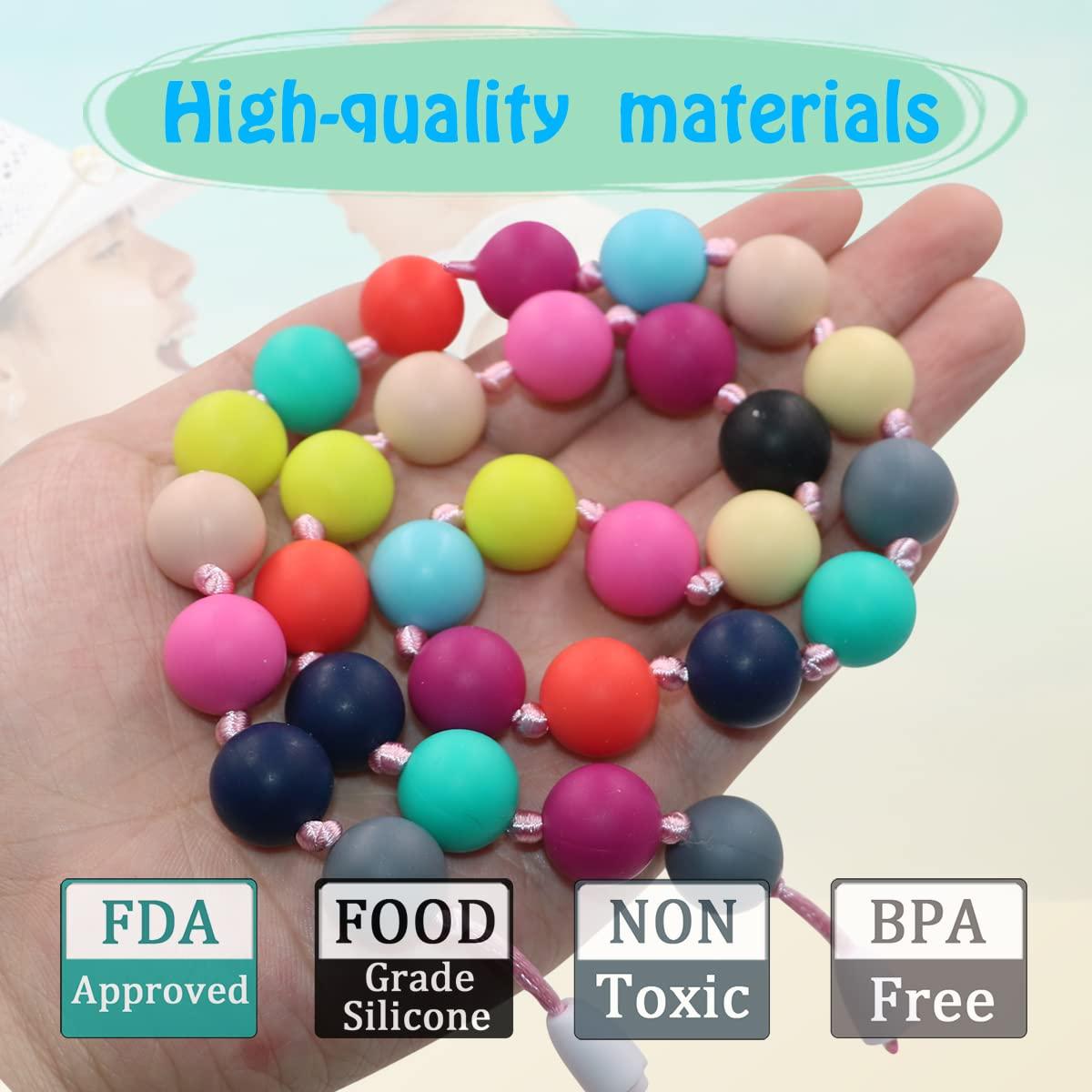 Collares de Silicona Masticables Choneer para Niños Autistas - 2 Piezas