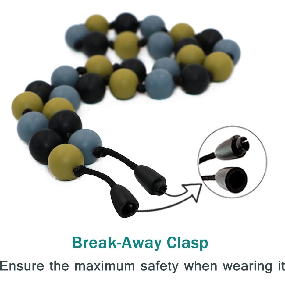 Collares de Silicona Masticables Choneer para Niños Autistas - 2 Piezas