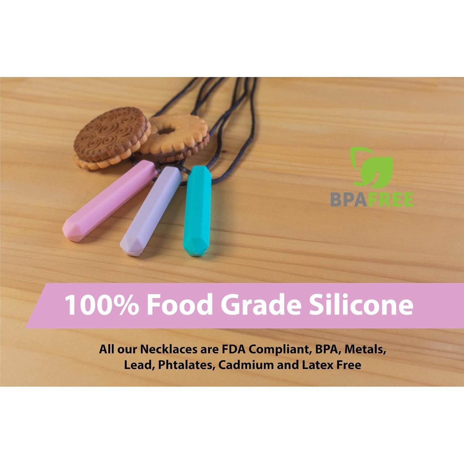 Collar Masticable Sensorial Tilcare - Set de 3 Lápices - Silicona Segura