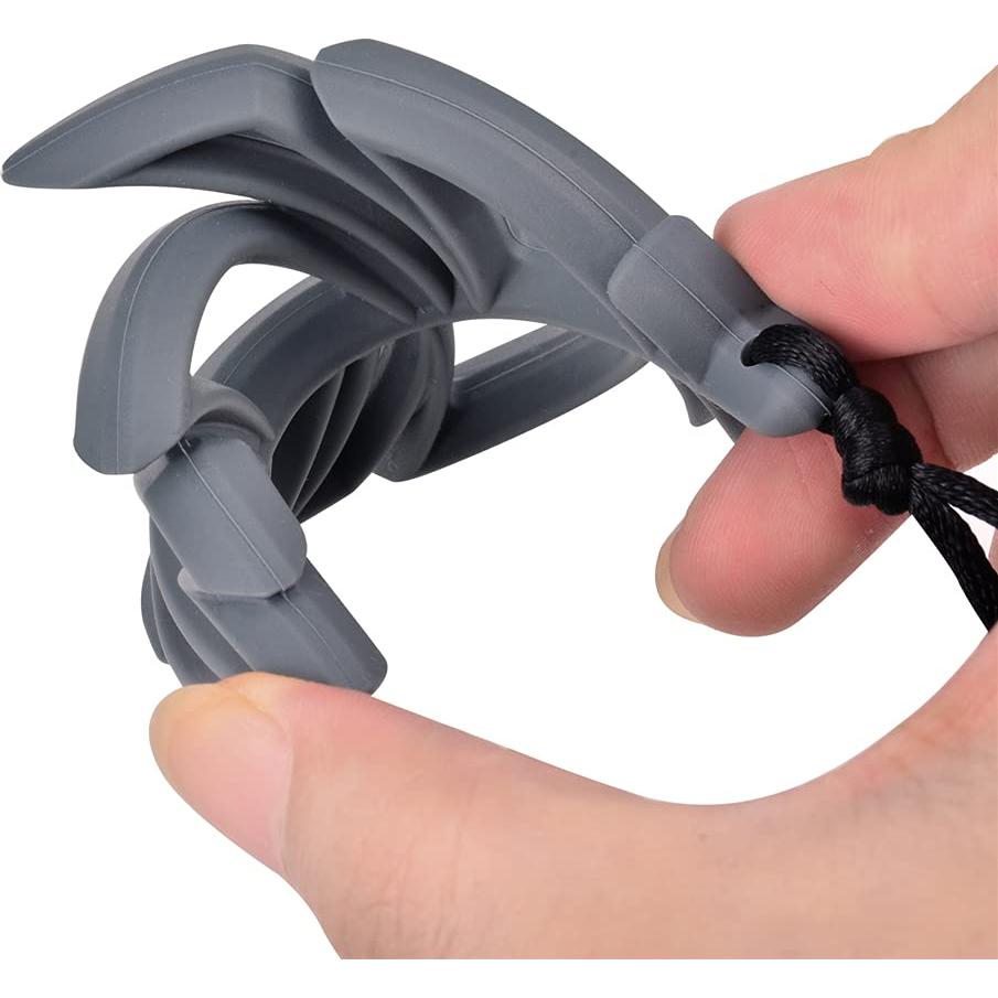 Collar Masticable Sensorial de Silicona - 3 Piezas Hoja y Pluma