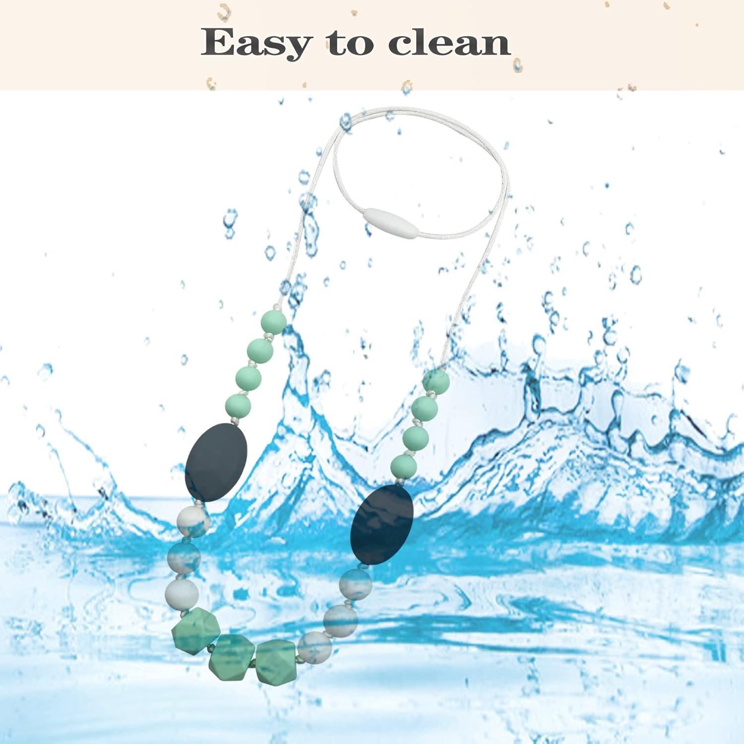 Collares de Silicona para Masticar Mamá - 2 Piezas Seguras