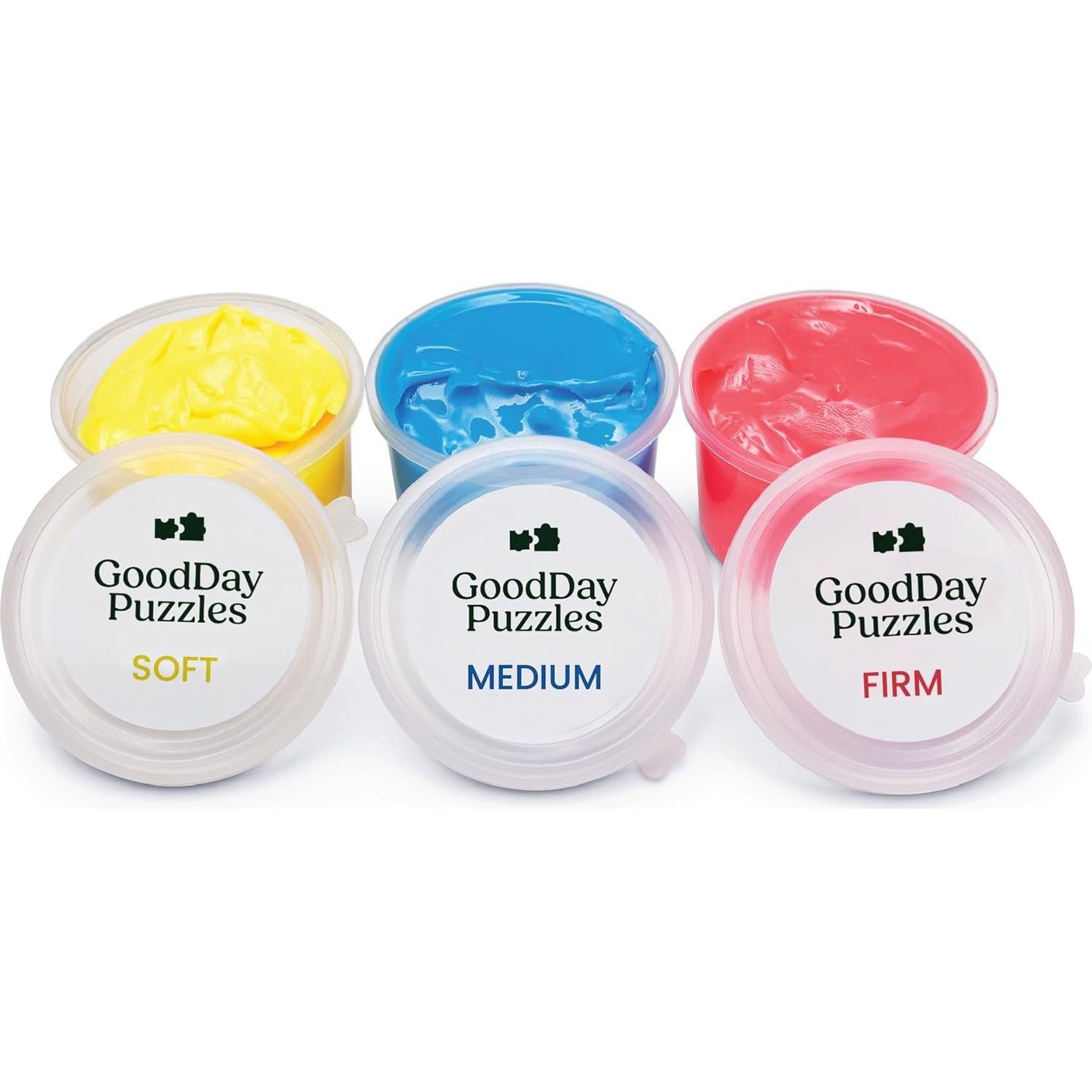 Masilla Terapéutica GoodDay Puzzles, Set de 3 Piezas, Alivio Estrés