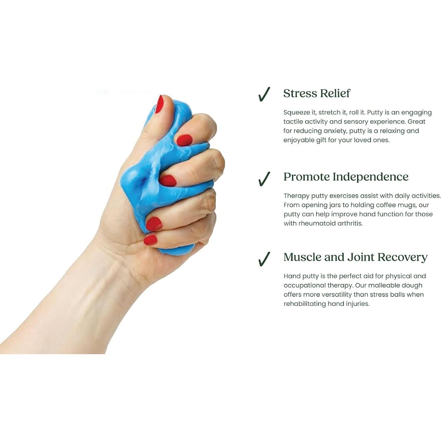 Masilla Terapéutica GoodDay Puzzles, Set de 3 Piezas, Alivio Estrés