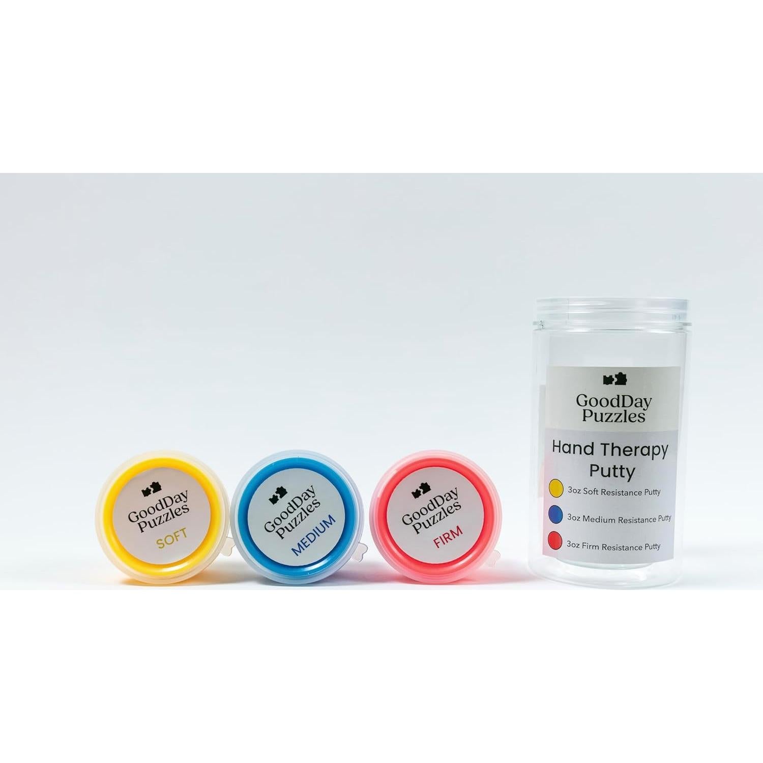 Masilla Terapéutica GoodDay Puzzles, Set de 3 Piezas, Alivio Estrés