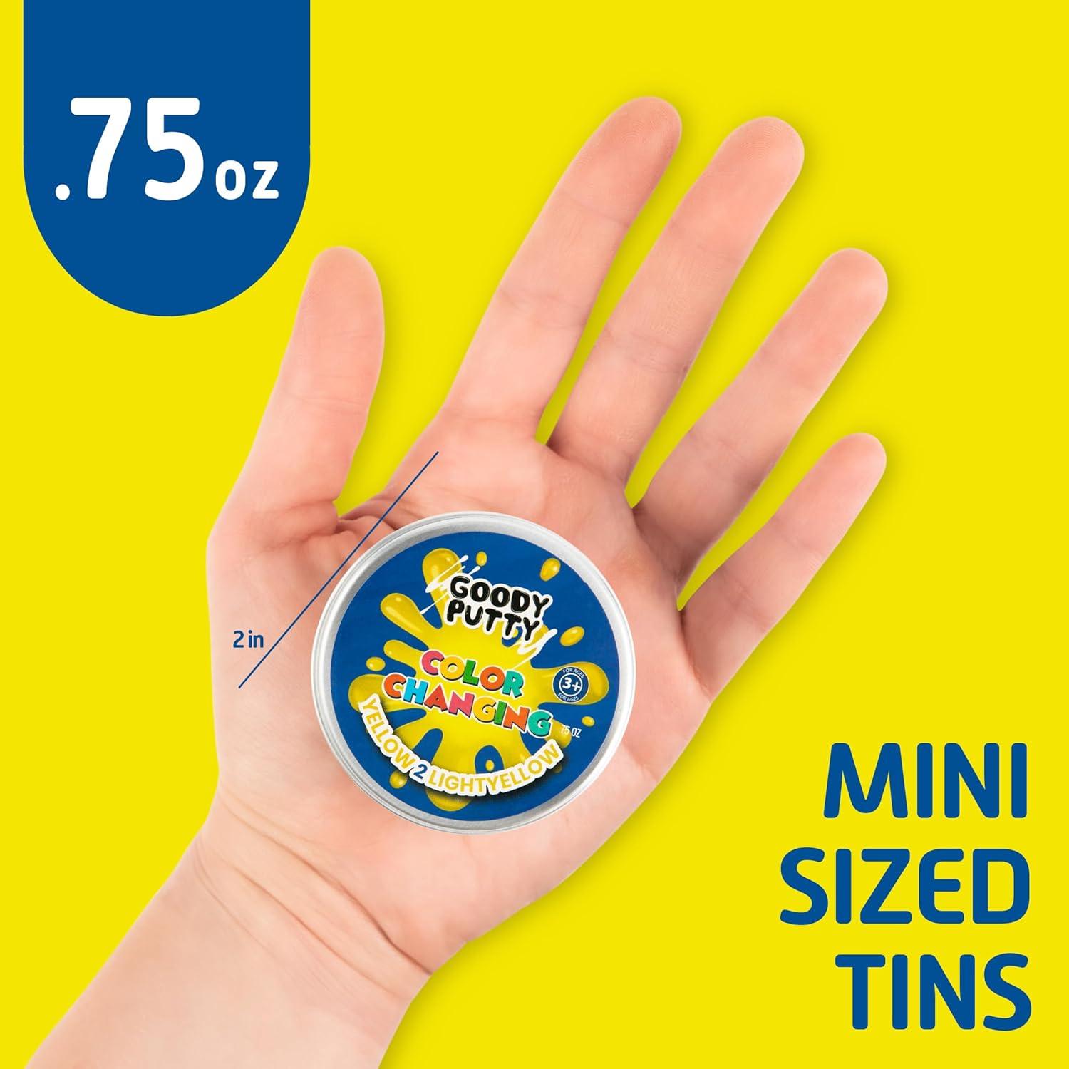 Set de Masilla Antiestrés Goody Putty 6 Latas Cambiante Color