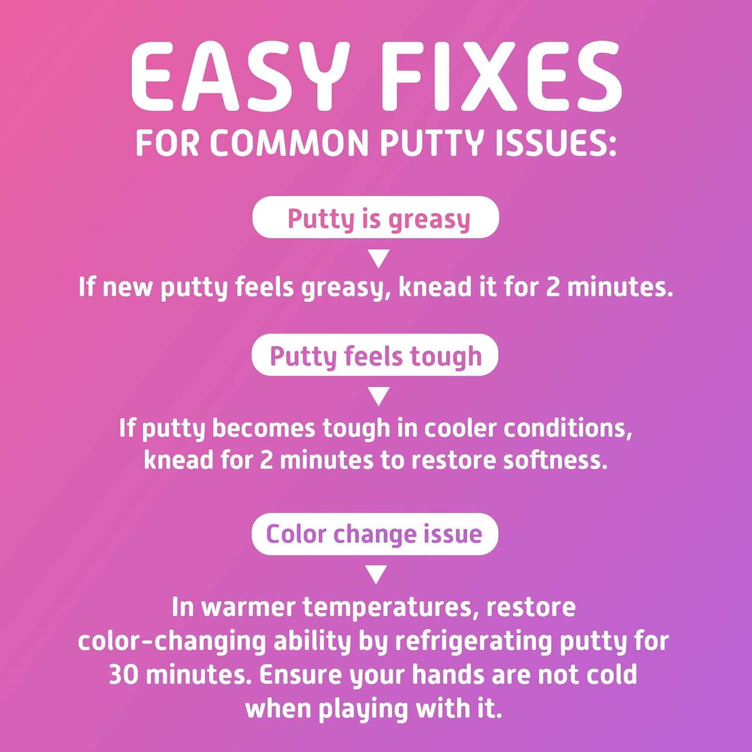 Set de Masilla Antiestrés Goody Putty 6 Latas Cambiante Color